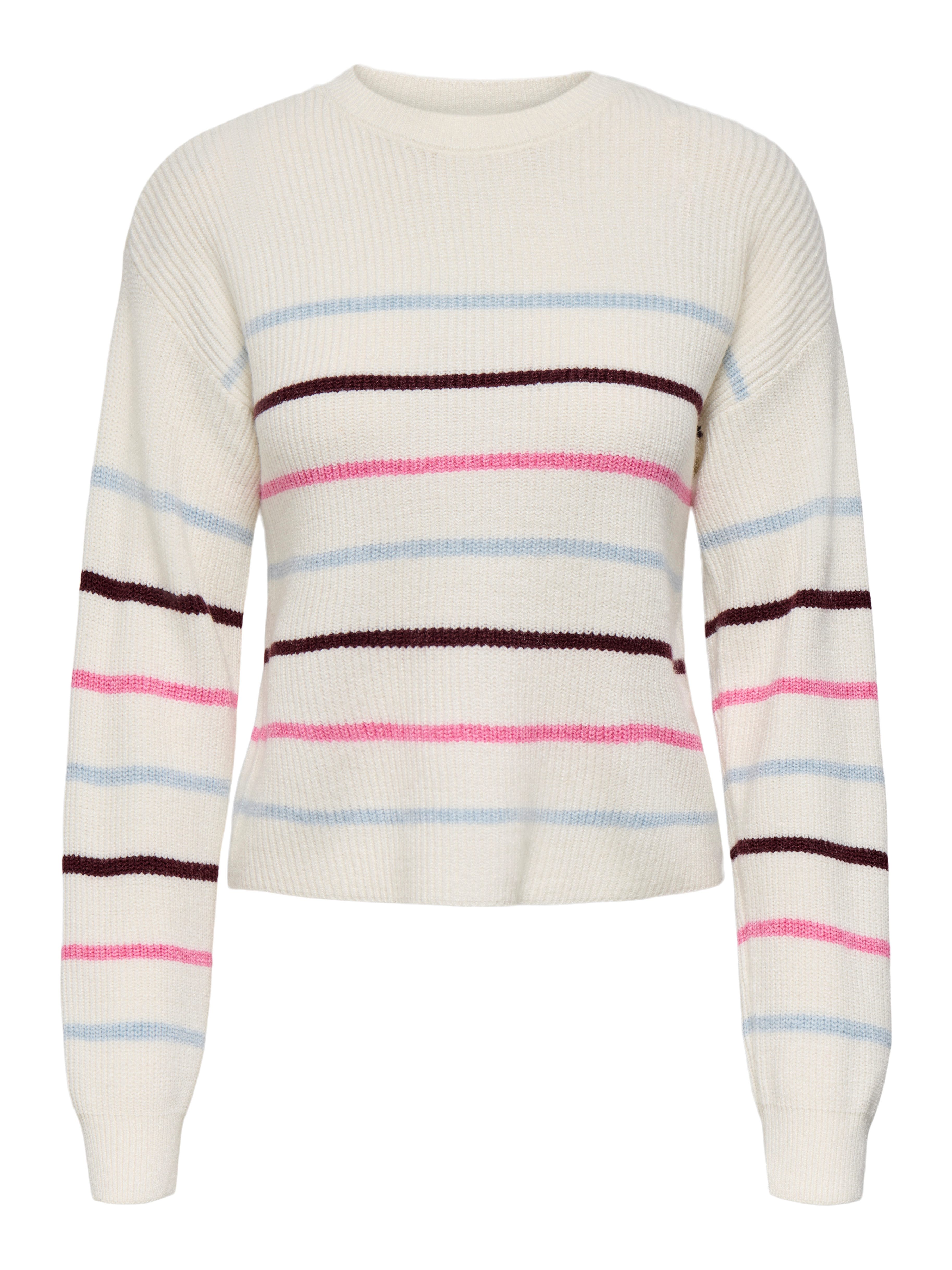 ONLY Strickpullover ONLIBI LS STRIPE O-NECK CC KNT