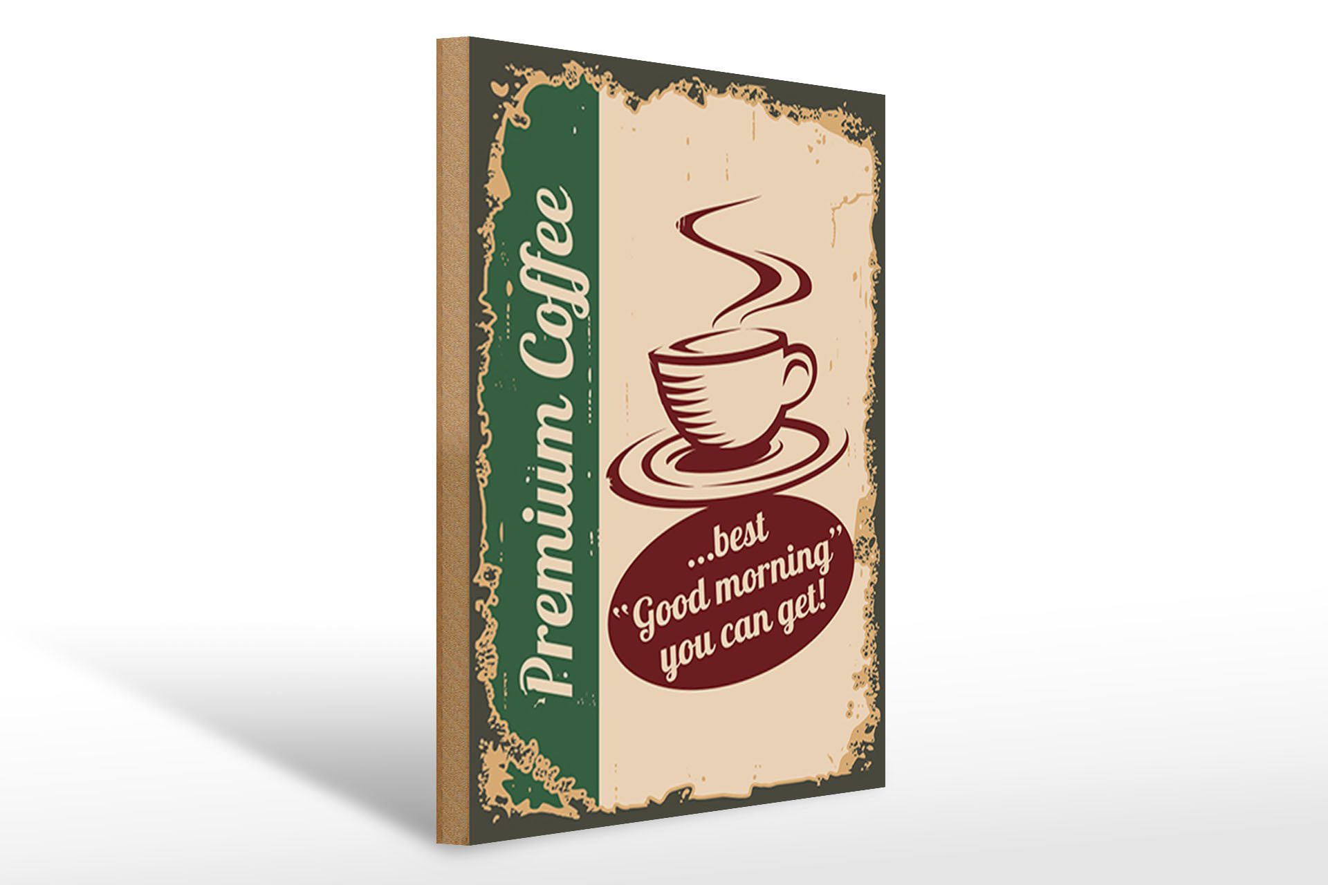 Holzbild Retro 30x40cm Kaffee Premium Coffee