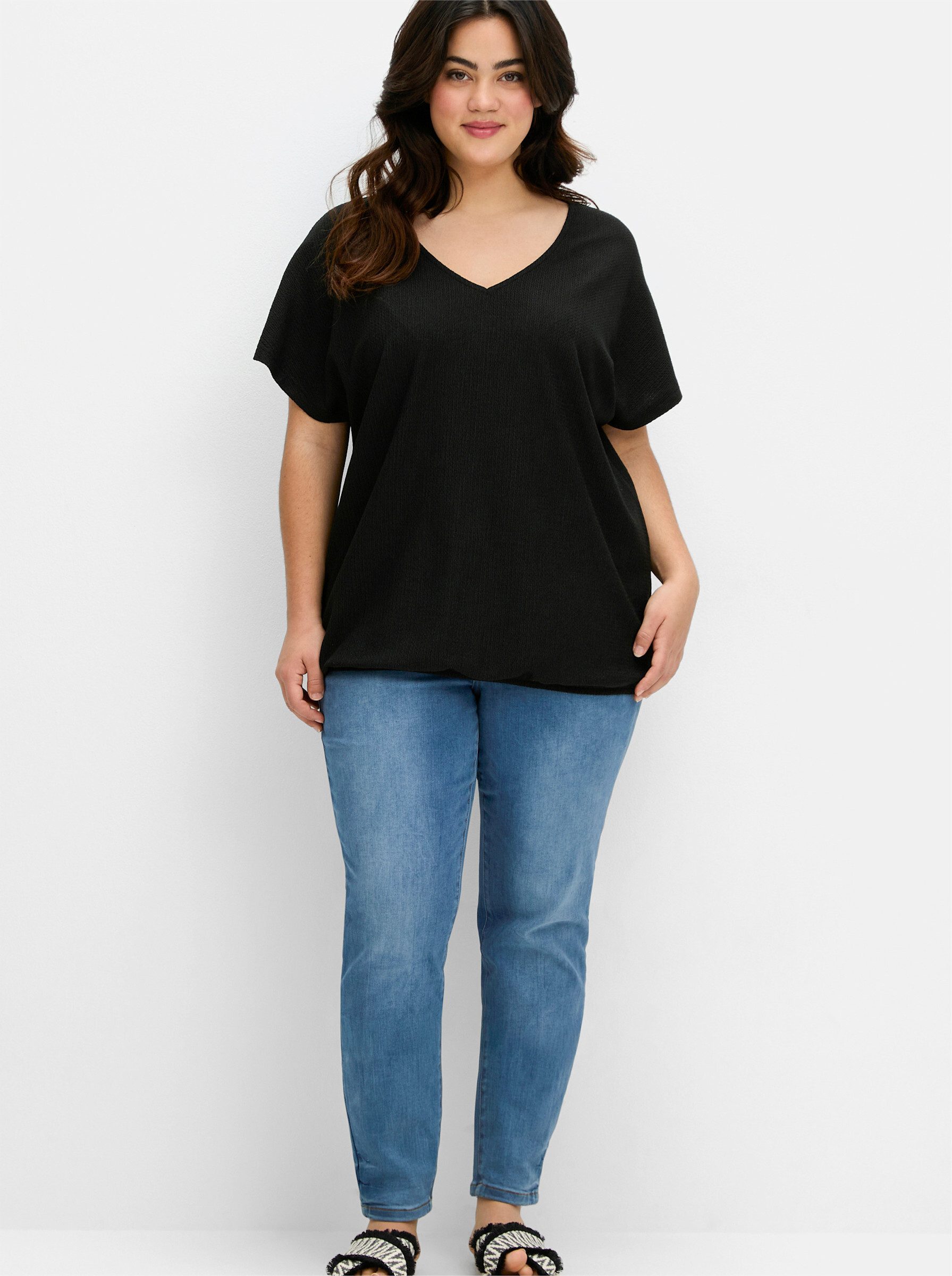 Sheego T-Shirt V-Shirt günstig online kaufen