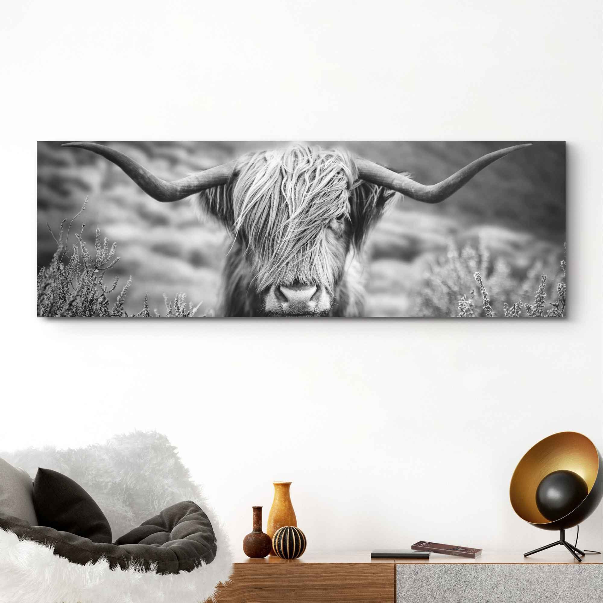Reinders! Wandbild Wandbild Highlander Bulle Tiermotiv - Nahaufnahme - Hochlandrind Bild, Kuh (1 St)