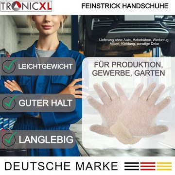 TronicXL Strickhandschuhe 120 Paar Dünne Feinstrick Mechanikerhandschuhe Stoffhandschuhe dünn Gutes Tastempfinden