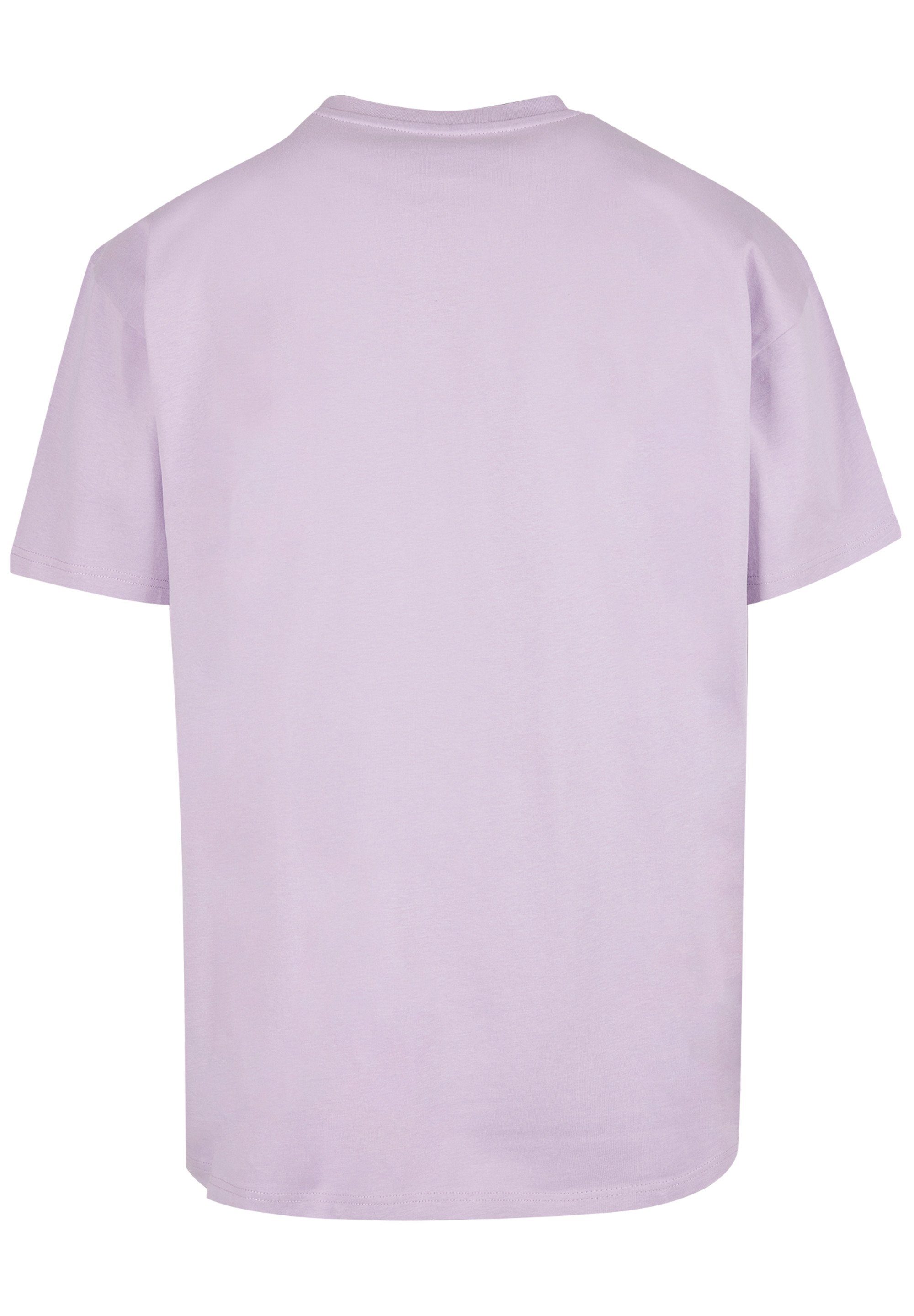 T-Shirt TEE Turtle F4NT4STIC Rainbow Print OVERSIZE lilac