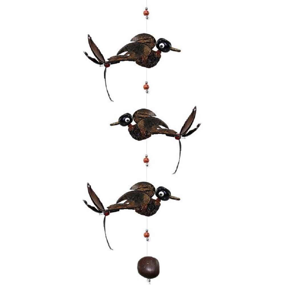 Windspiel Windspiel Mobile 3 Vögel – Hängedeko für Garten Balkon Terrasse