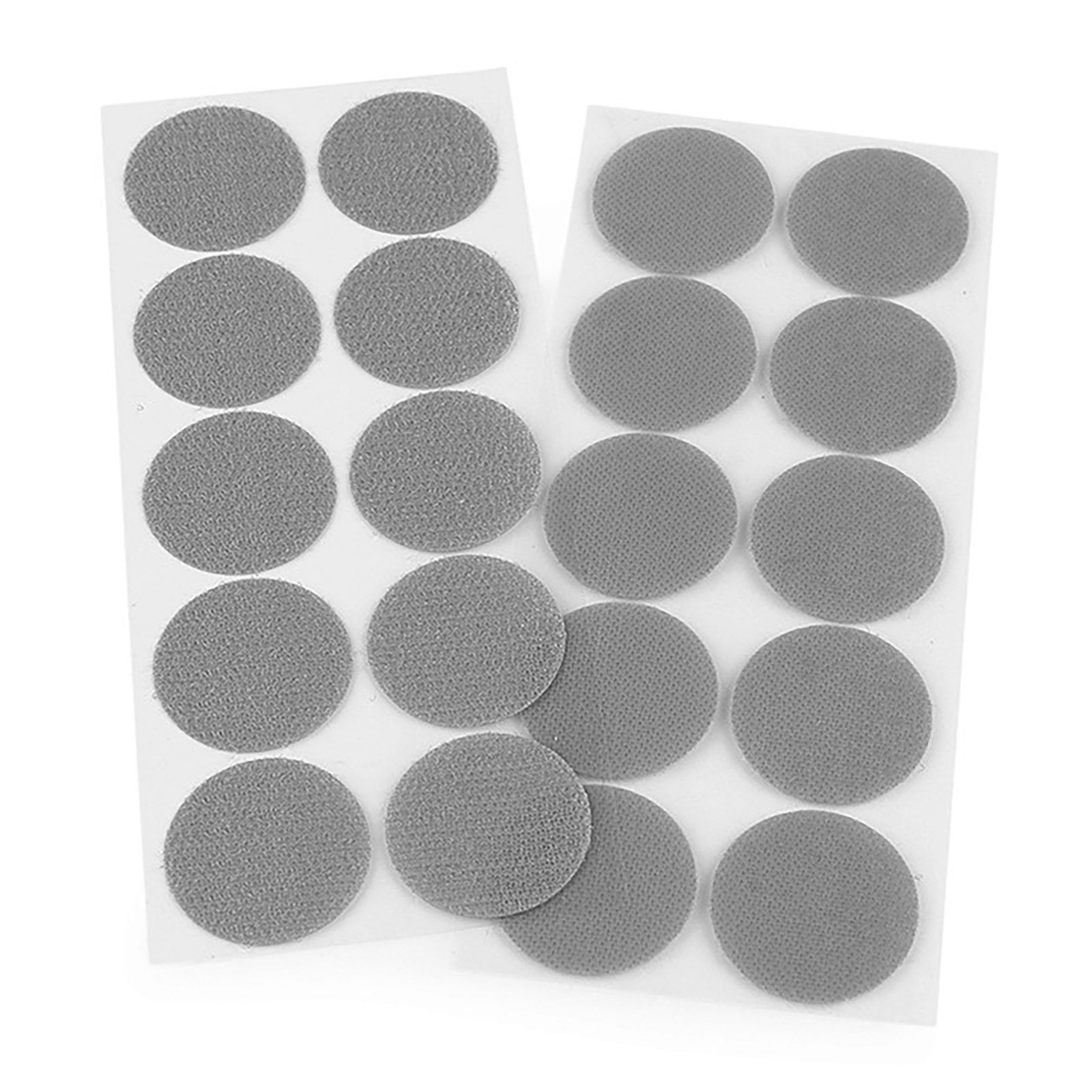 Klettband 10 Paar Klettpunkte, selbstklebend, Klettband-Punkte maDDma, Klebepunkte, grau 35mm