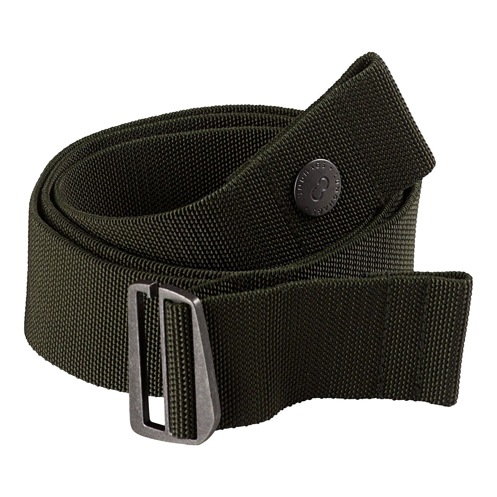 Lundhags Stoffgürtel Elastic Belt stufenlos verstellbar flacher forest mit green 604 Steckschnalle und