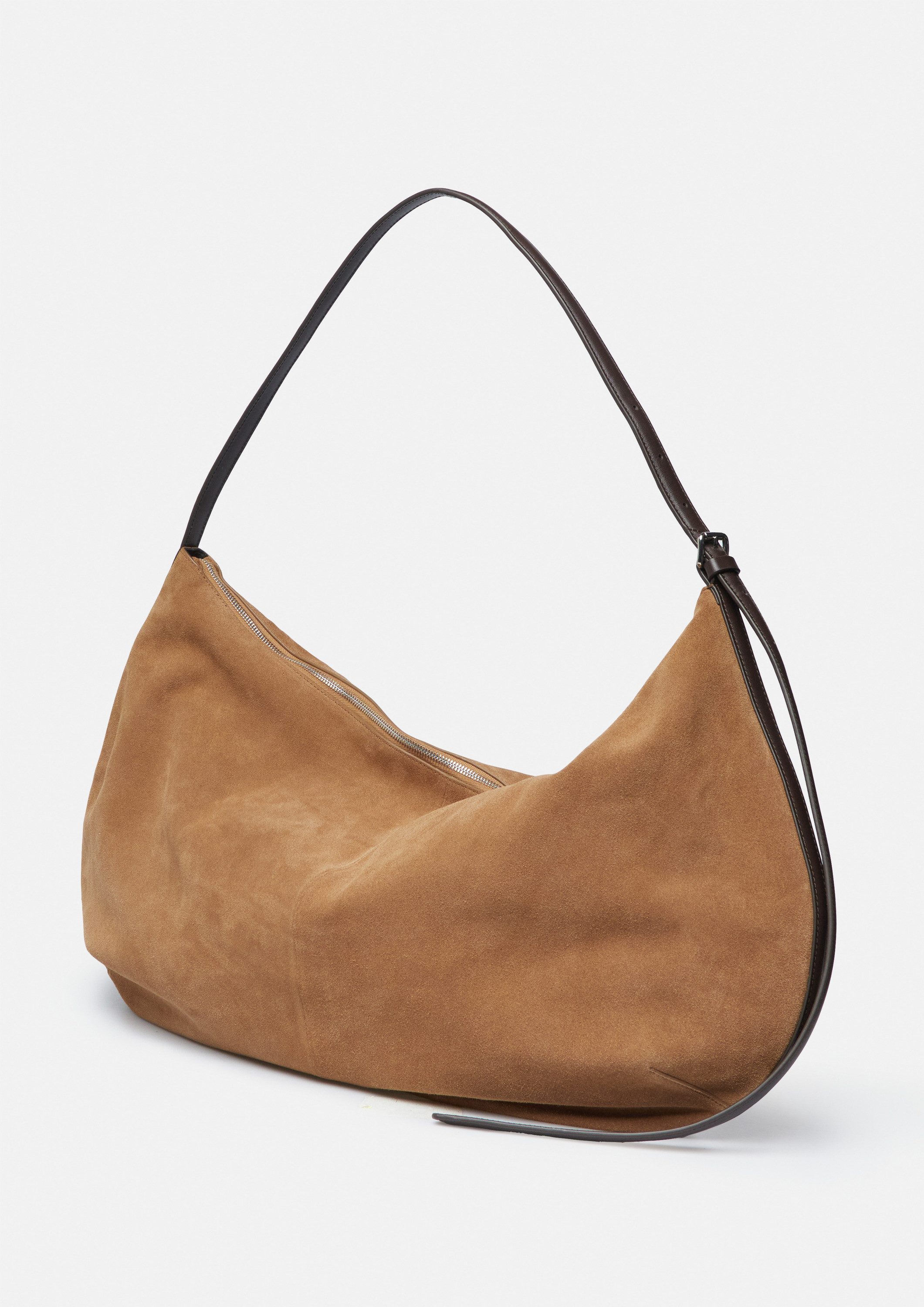 comma Handtasche Tasche, XXL Statement-Hobo-Bag aus weichem Veloursleder