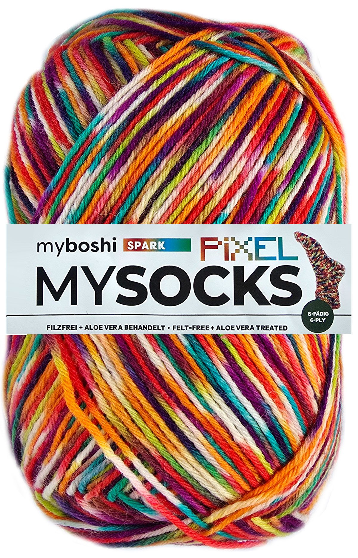 myboshi 150 Gramm myboshi MySocks Pixel Bastelgarn, 125 m