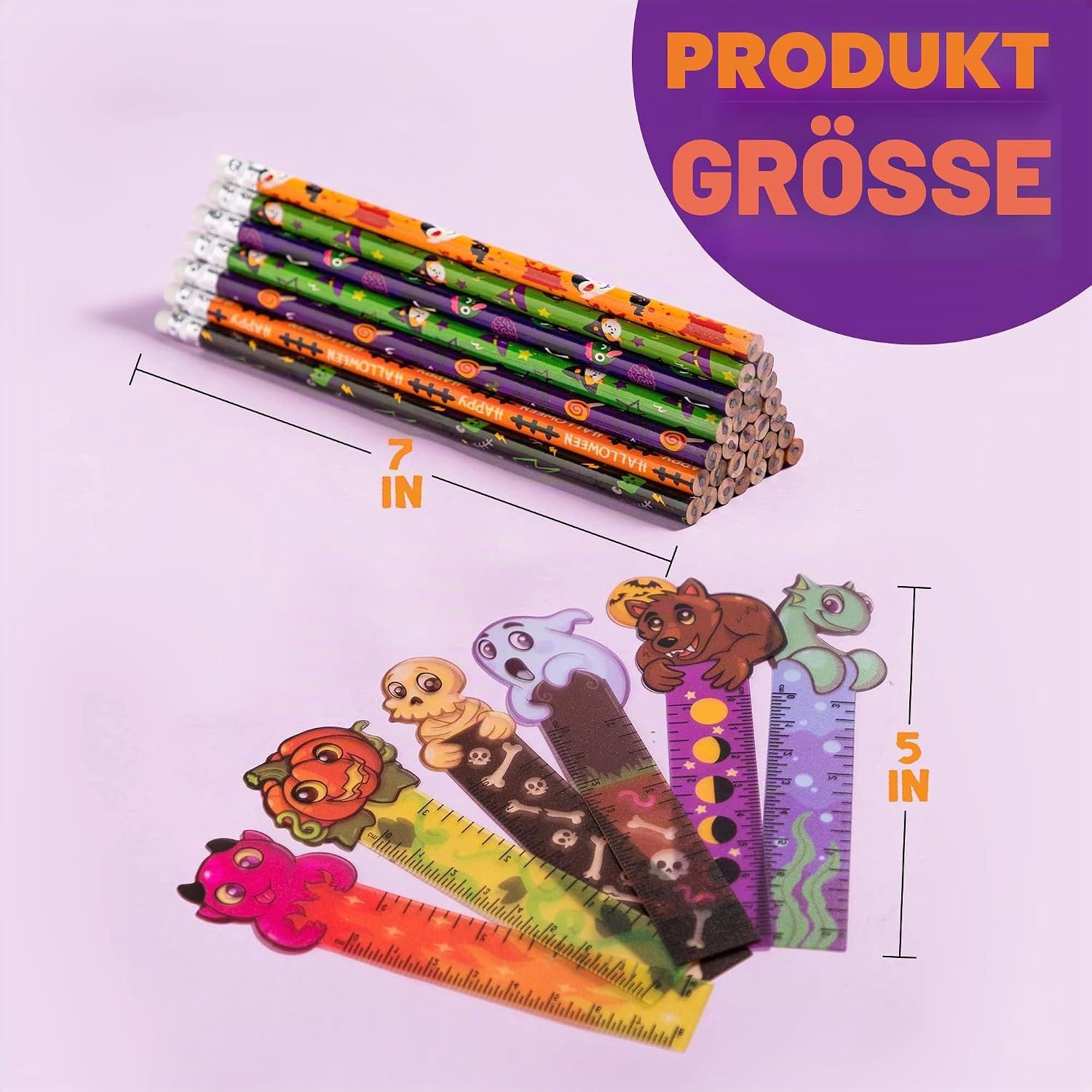 JOYIN Bleistift JOYIN 96-tlg. Halloween Set: 48 Bleistifte + 48 Lesezeichen – Bild 5 von 5