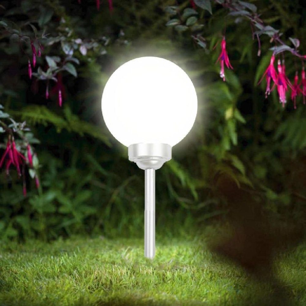JOKA international LED Solarleuchte Solar Ø cm, Gartenstecker Kugel weiße LEDs 20 als