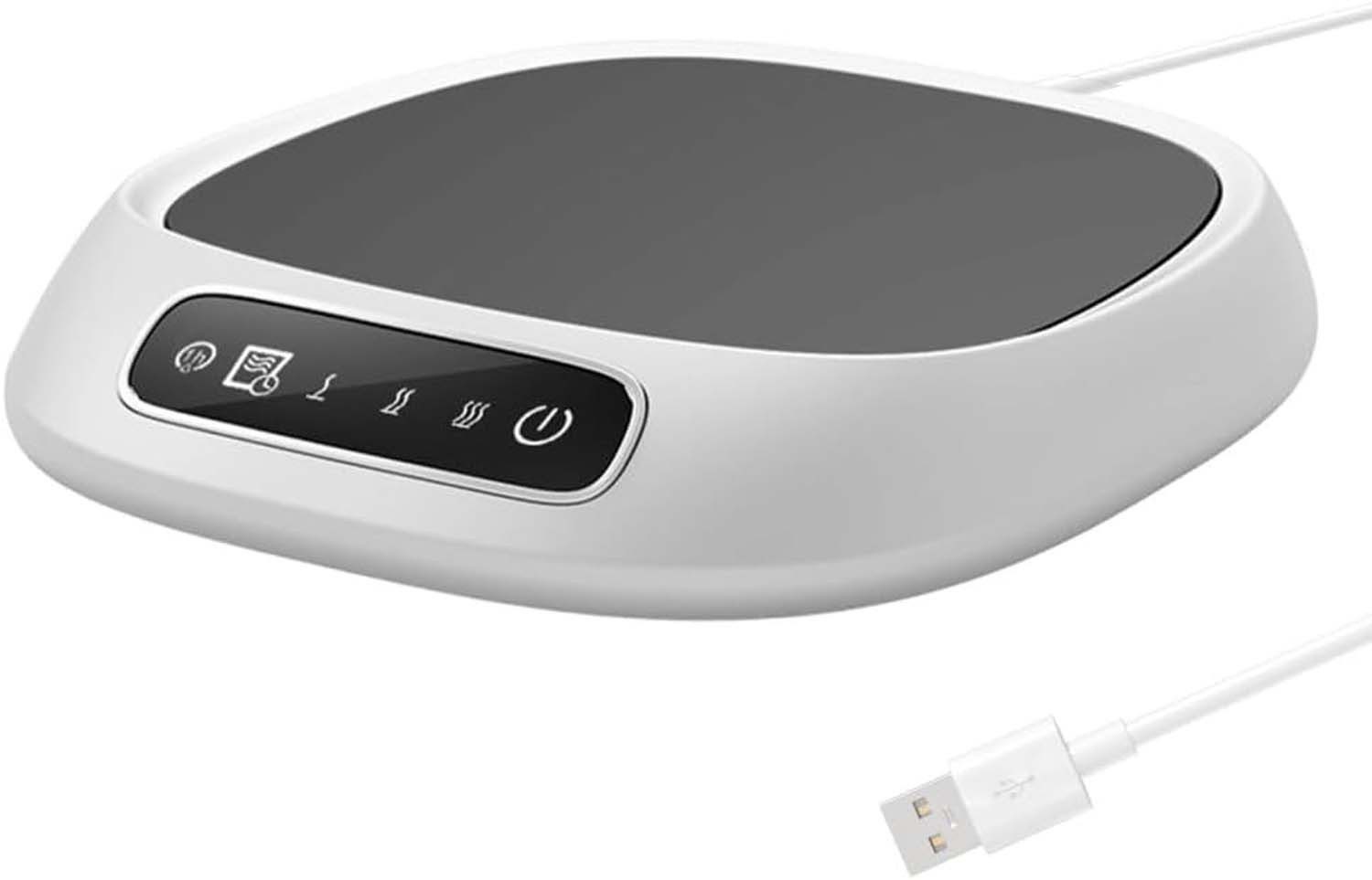 nsihing Getränkeuntersetzer Kaffeetassenwärmer, USB-Heizuntersetzer, 3 Temperatureinstellungen