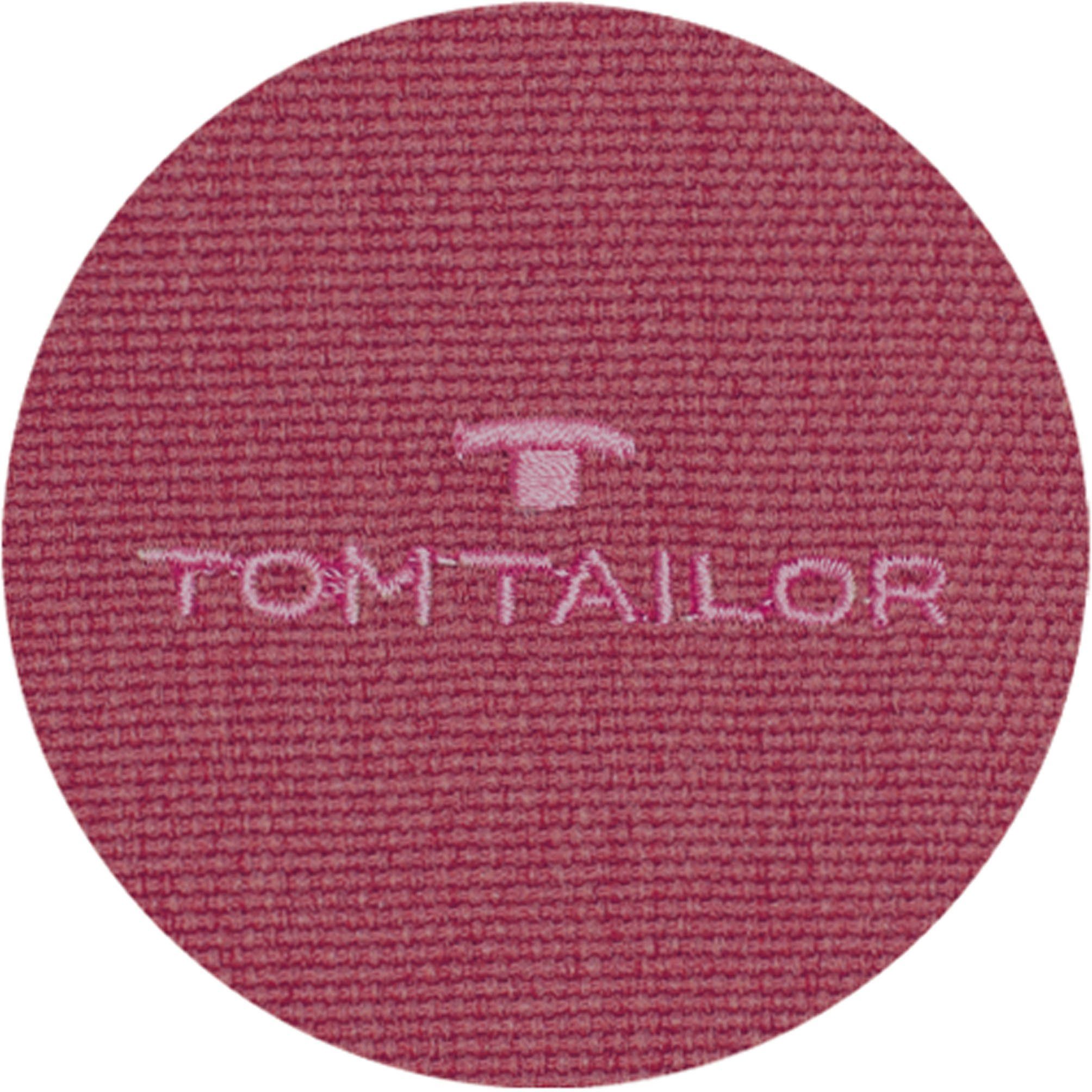 Vorhang Dove Signature, TOM TAILOR rot/dunkelrot/bordeaux blickdicht, mit Ösen HOME, Markenlogo aufgesticktem (1 Jacquard, St)