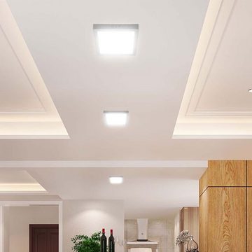 V-TAC LED Deckenleuchte, LED-Leuchtmittel fest verbaut, Warmweiß, Aufbaupanel Deckenlampe Flurleuchte LED Küchenlampe L 16,7cm 4er Set