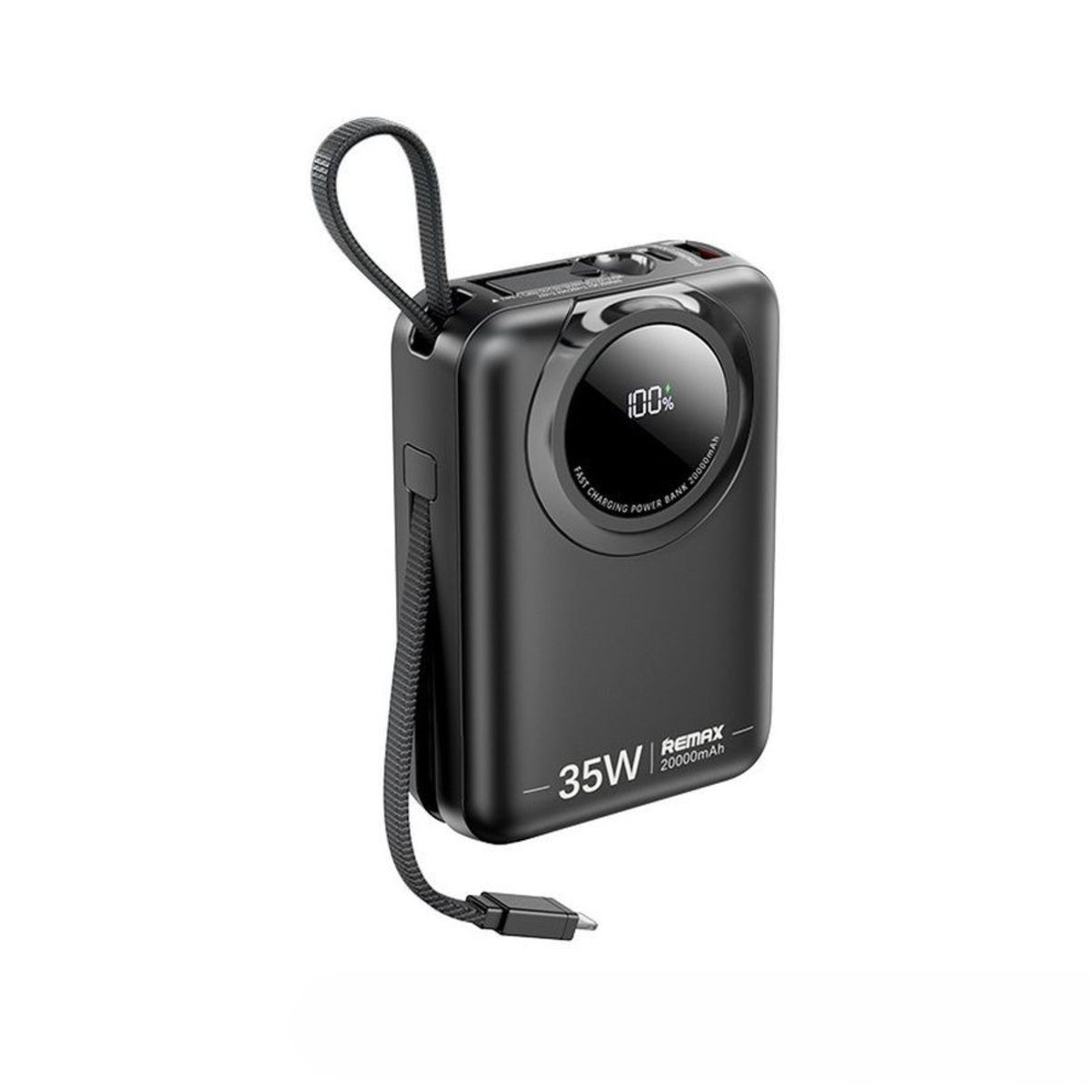 Remax Powerbank Remax Scuba Series 20000mAh RPP-73 35W mit Kabeln Schwarz Powerbank