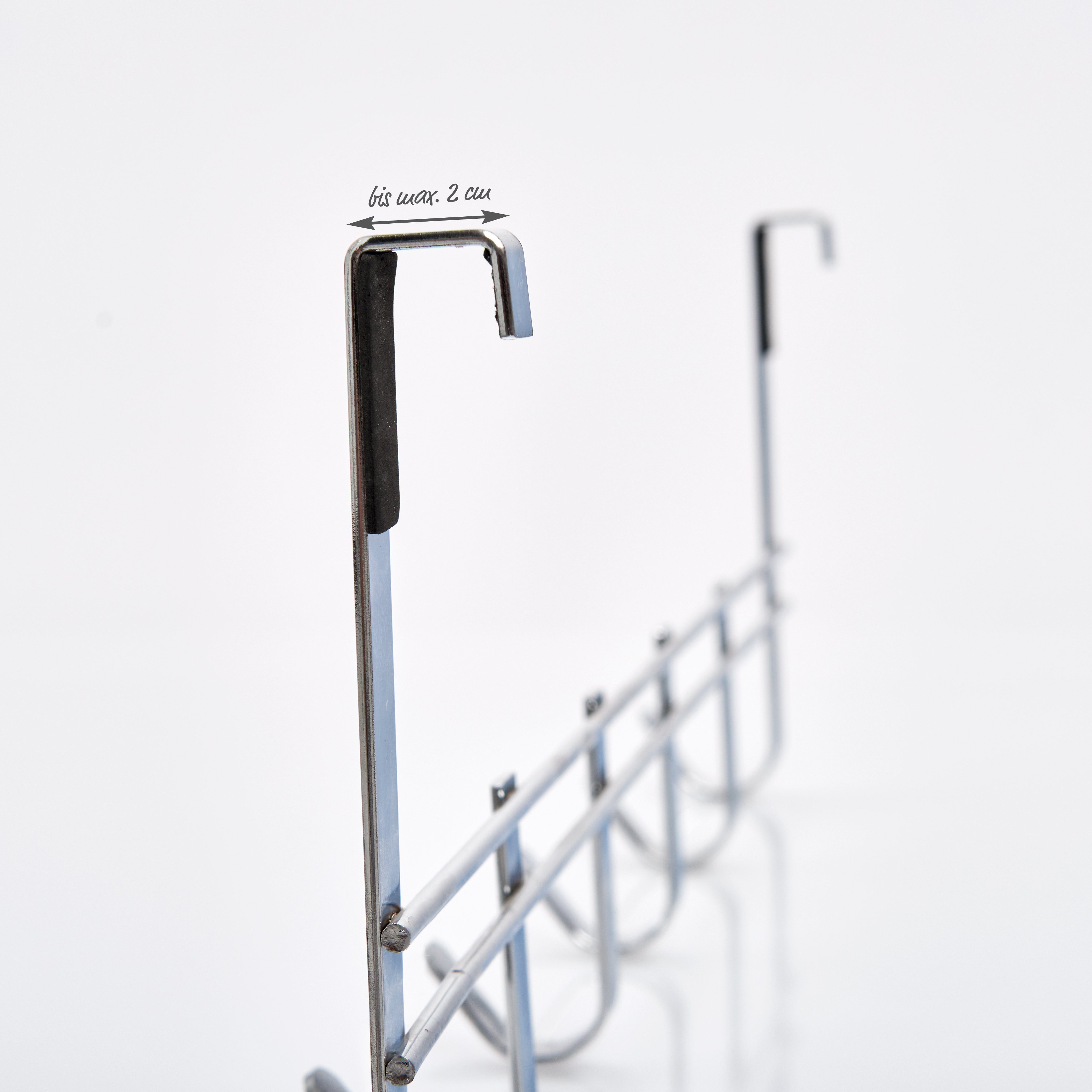 Zeller Present Türgarderobe Türhängeleiste, 6-er, Metall verchromt, silber, günstig online kaufen
