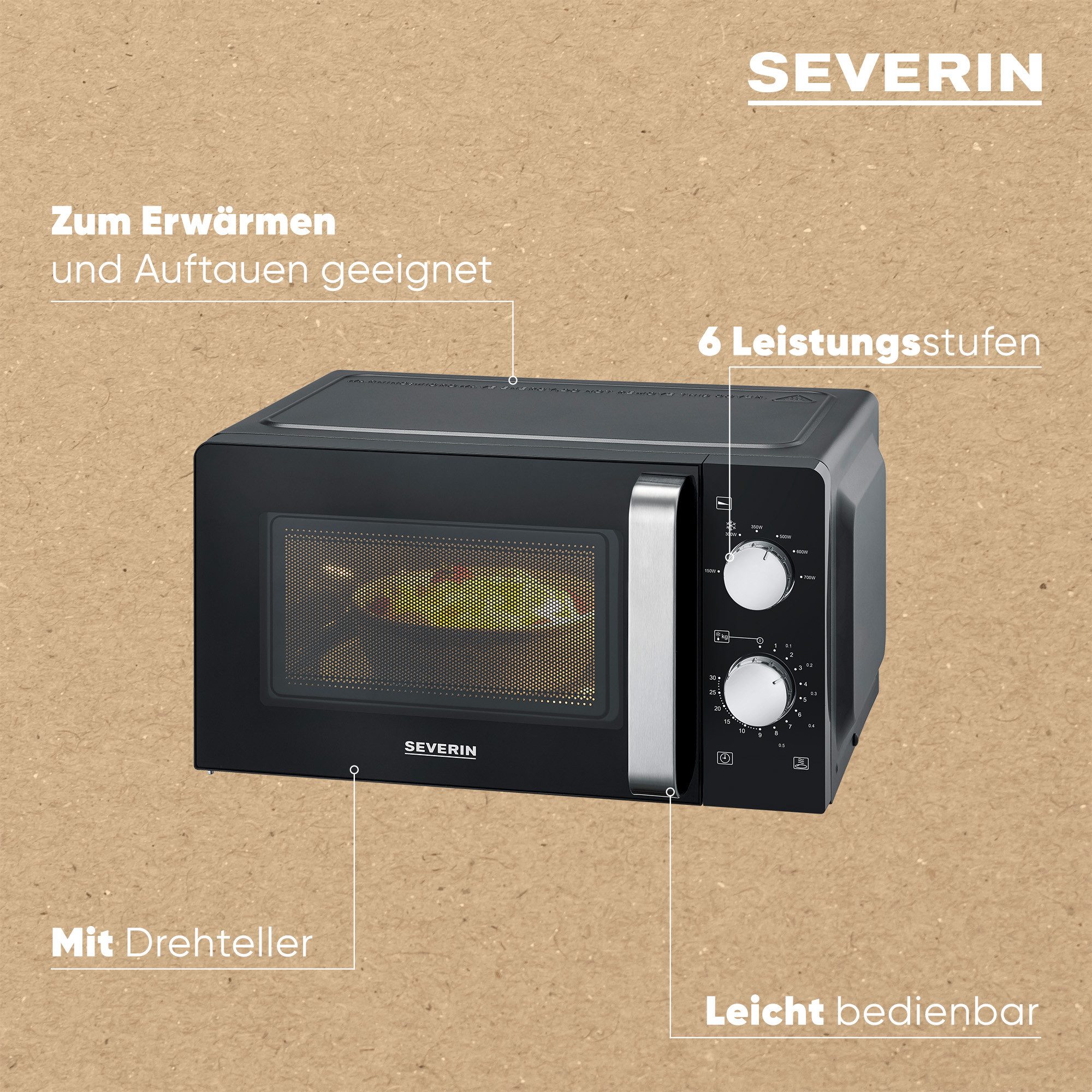 Severin Mikrowelle MW 7886 Mikrowelle Solo, Mikrowelle, 17 l