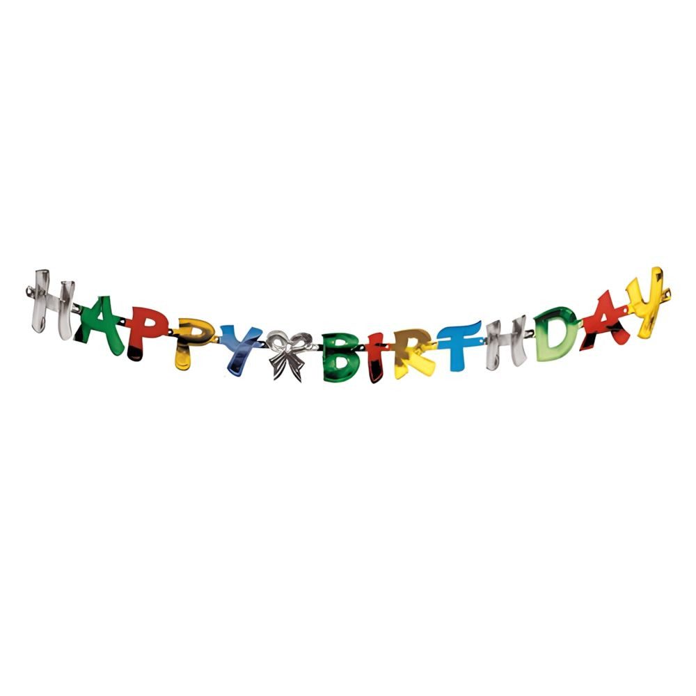 PAPSTAR Girlande Grußkette 1,4 m Happy Birthday