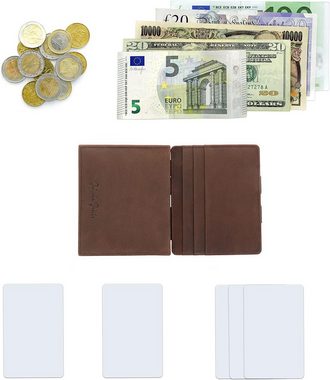 Jaimie Jacobs Geldbörse (Herren Groß Vintage Leder Geldbörse, Herren Portemonnaie mit RFID Schutz), Flap Boy - Das Original Magic Wallet mit Kleingeldfach Herren echtes