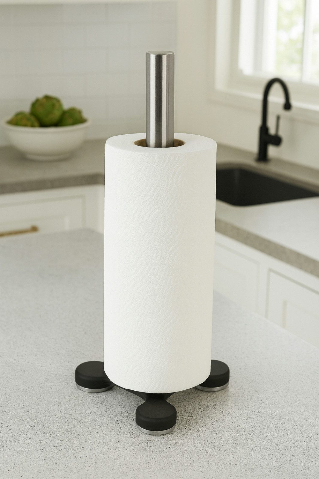 Koopman Küchenrollenhalter Papierrollenhalter Saugnapf Küchenrolle Ständer günstig online kaufen