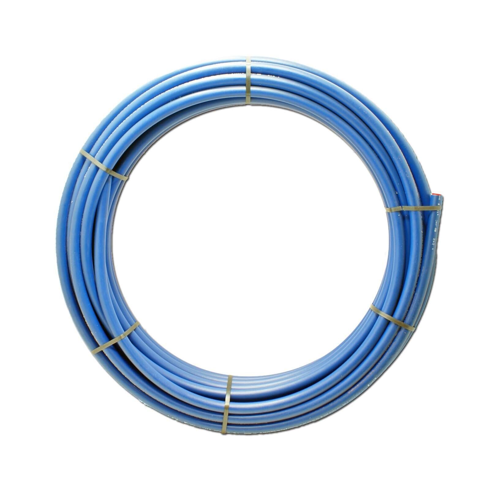 OHM Kunststoffrohrwerk PE-Rohr PE RC Rohr PE100 PN16 25m 1 Zoll 32mm Trinkwasserleitung blau