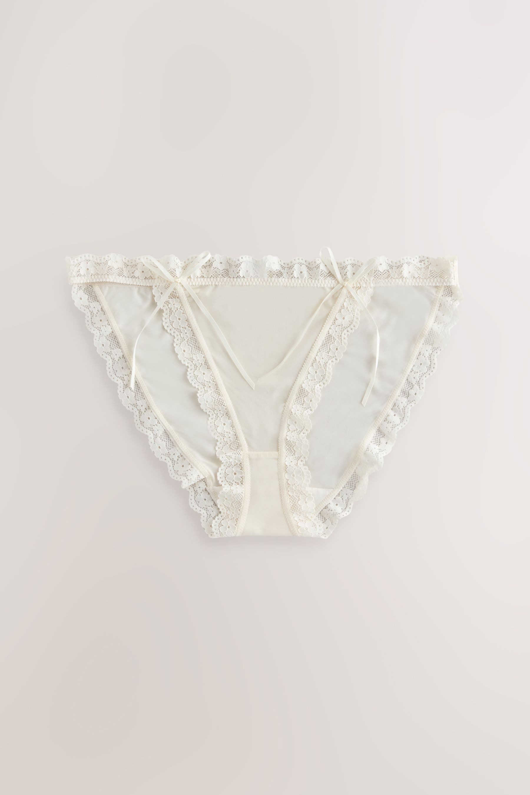 Next Tanga Slips aus Mikrofasern + Spitze im 3er-Pack, Tanga (3-St)