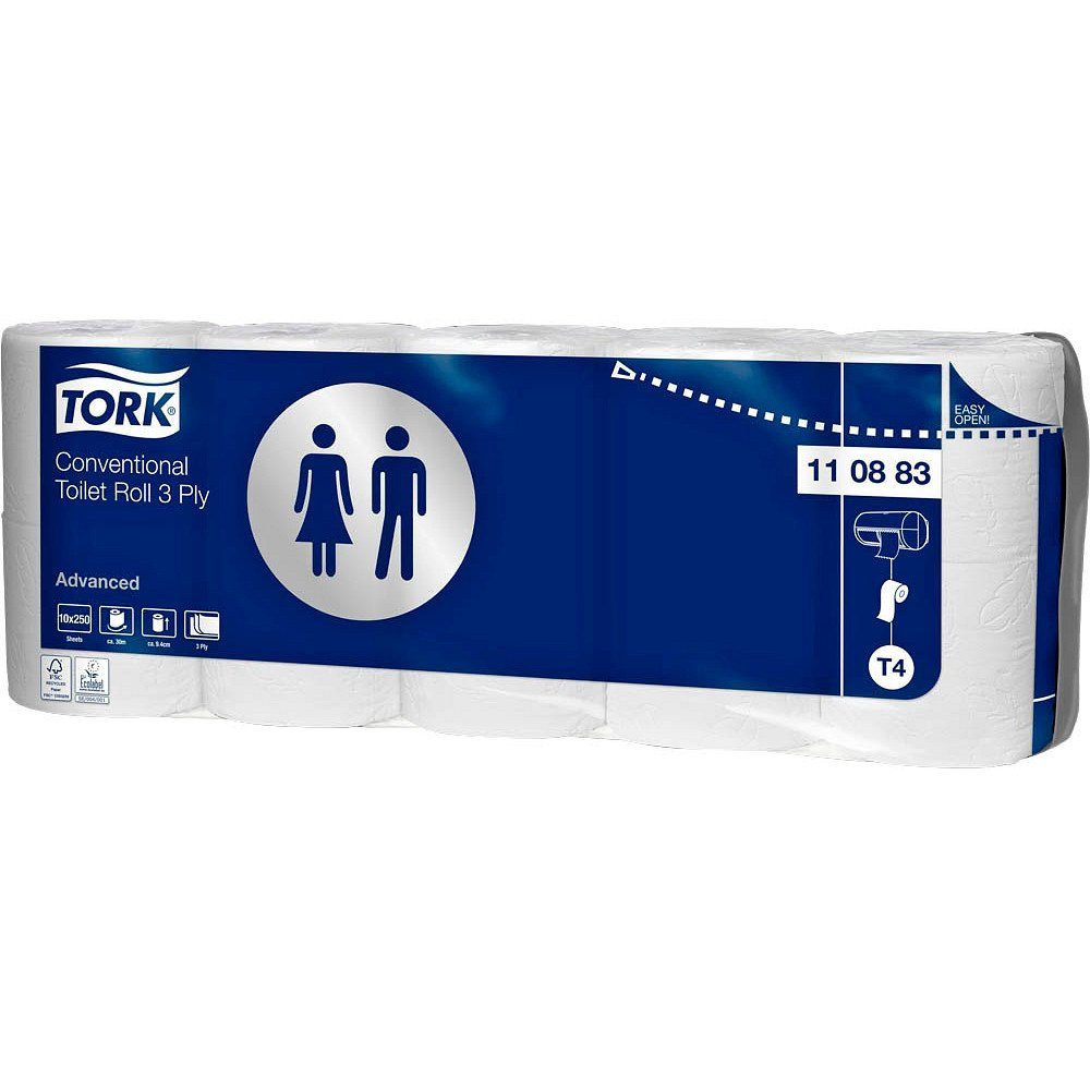 TORK Toilettenpapier TORK® 110883 Toilettenpapier T4 Advanced 3-lagig -