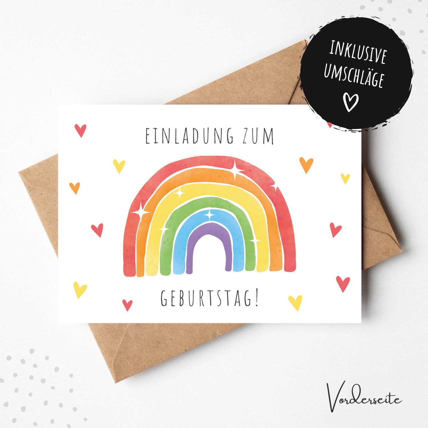 MeinBaby123® Einladungskarten Kindergeburtstag inkl. 10 Umschläge, Kindergeburtstag Jungs und Mädchen, Geburtstagseinladungen Kinder