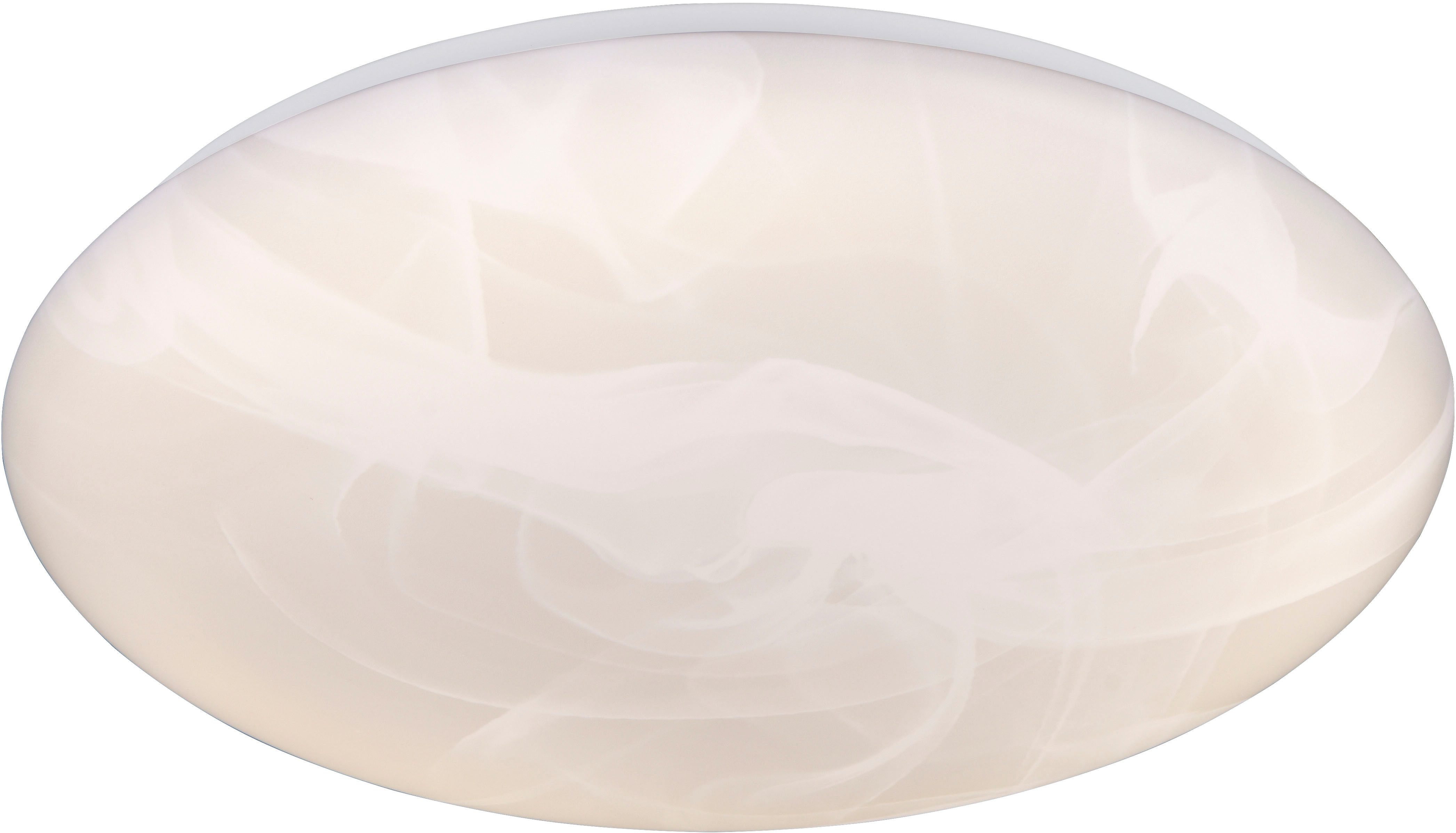 Reality Leuchten LED Deckenleuchte UMBRIA, LED Deckenlampe Kunststoff Alabaster weiß 4000K kaltweiß, LED fest integriert, Kaltweiß, 23W 3200 Lumen, Wand- oder Deckenlampe, Höhe 7 cm Ø 38 cm
