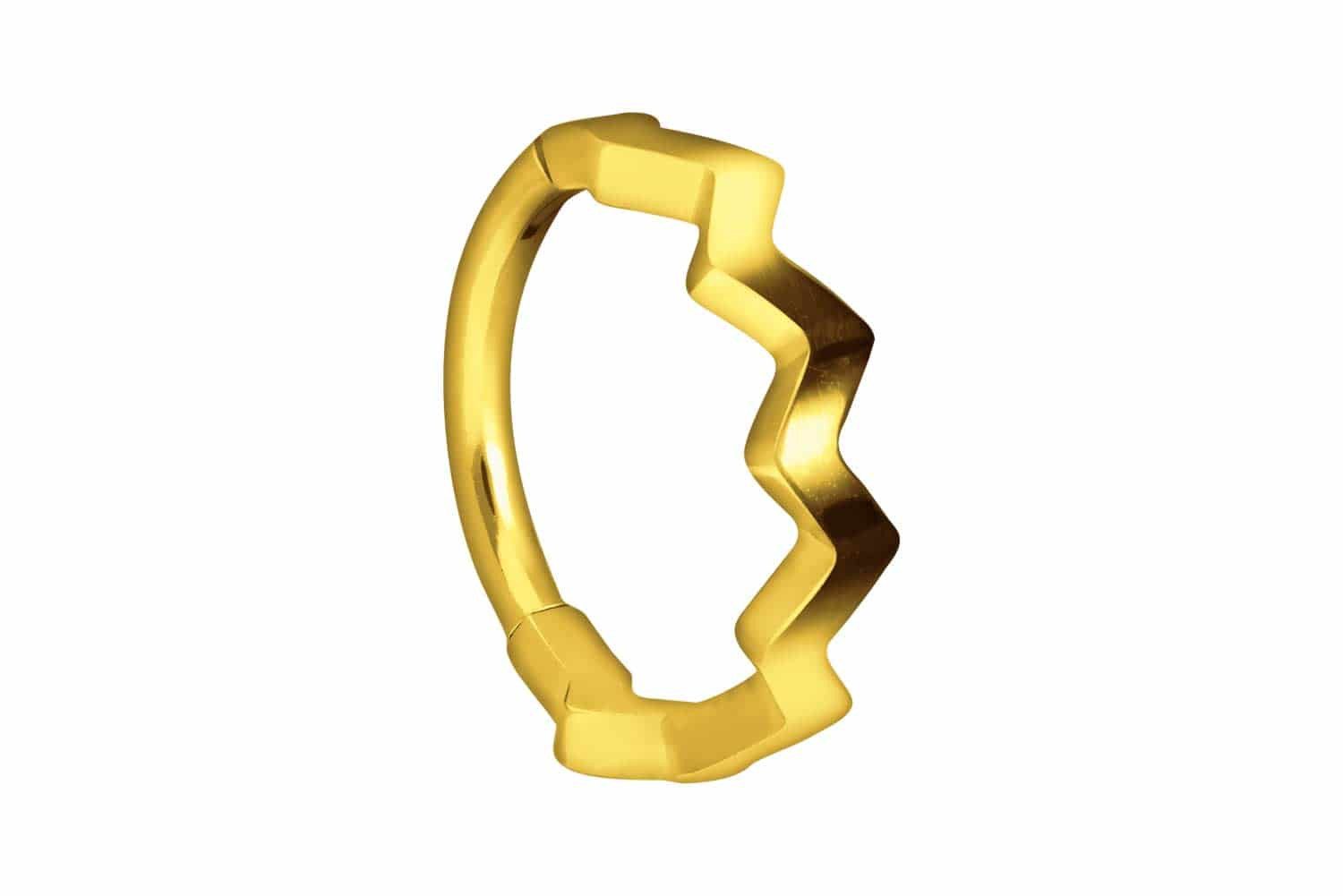 Nasenpiercing Titan Segmentring Clicker GEZACKTES DESIGN Ohrpiercing Septum Nase