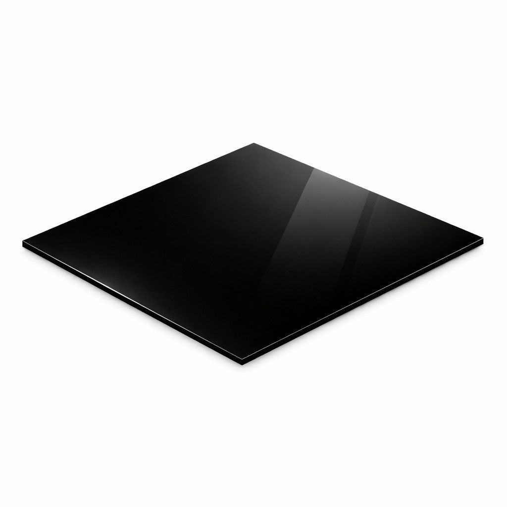 HOOZ Tischplatte Glasplatte ESG Schwarz 6mm – Tischplatte Kaminschutz, viele Größen (1 St)