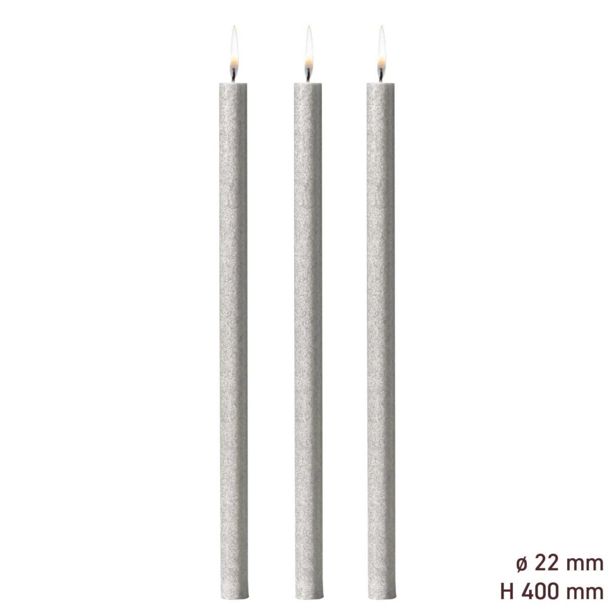 Amabiente Tafelkerze Stabkerze RONDO 40cm 3er-Set - Farbwahl