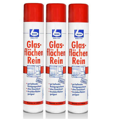 Dr. Becher 3x Dr. Becher Glasflächen Reiniger 500ml Sprühdose Glasreiniger