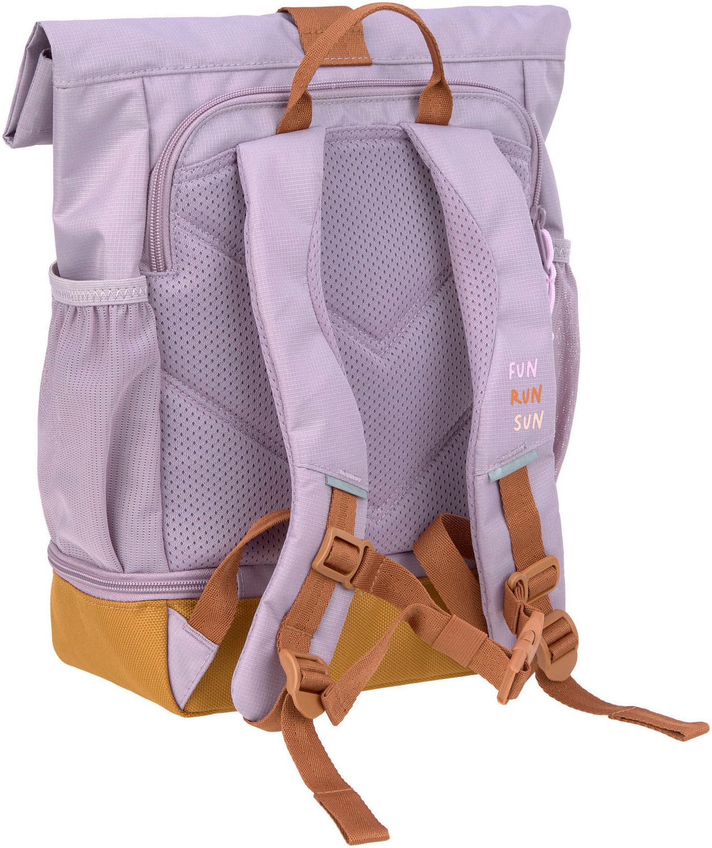 LÄSSIG Kinderrucksack Little Gang, Mini Rolltop Backpack, lilac, aus recycelten PET-Flaschen