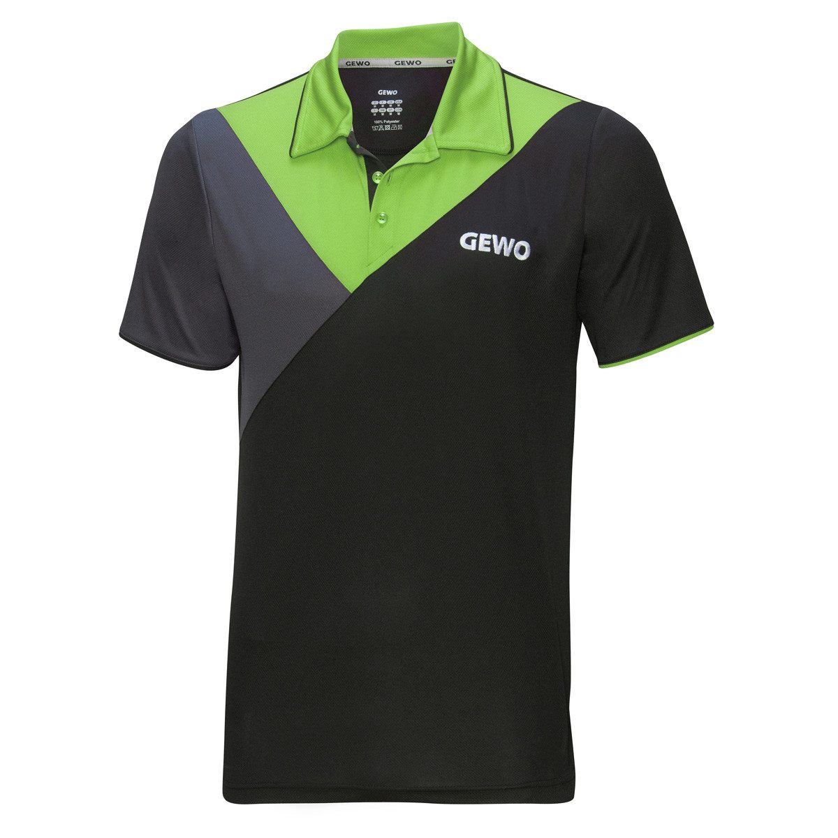 Gewo T-Shirt GEWO Hemd Toledo schwarz/lime XS
