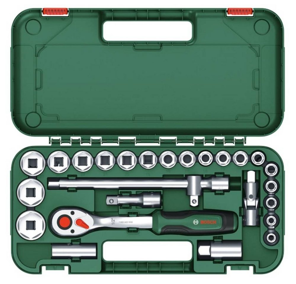 Thumbnail - Bosch Home & Garden Steckschlüssel Handwerkzeuge 1/2“-Ratschen-Set 25-tlg