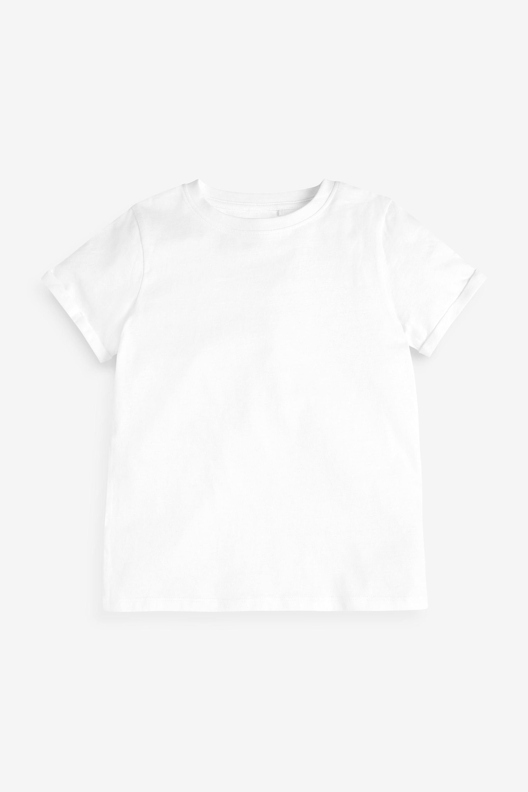 Next T-Shirt Einfarbige T-Shirts in Pastelltönen, 7er-Pack (7-tlg)