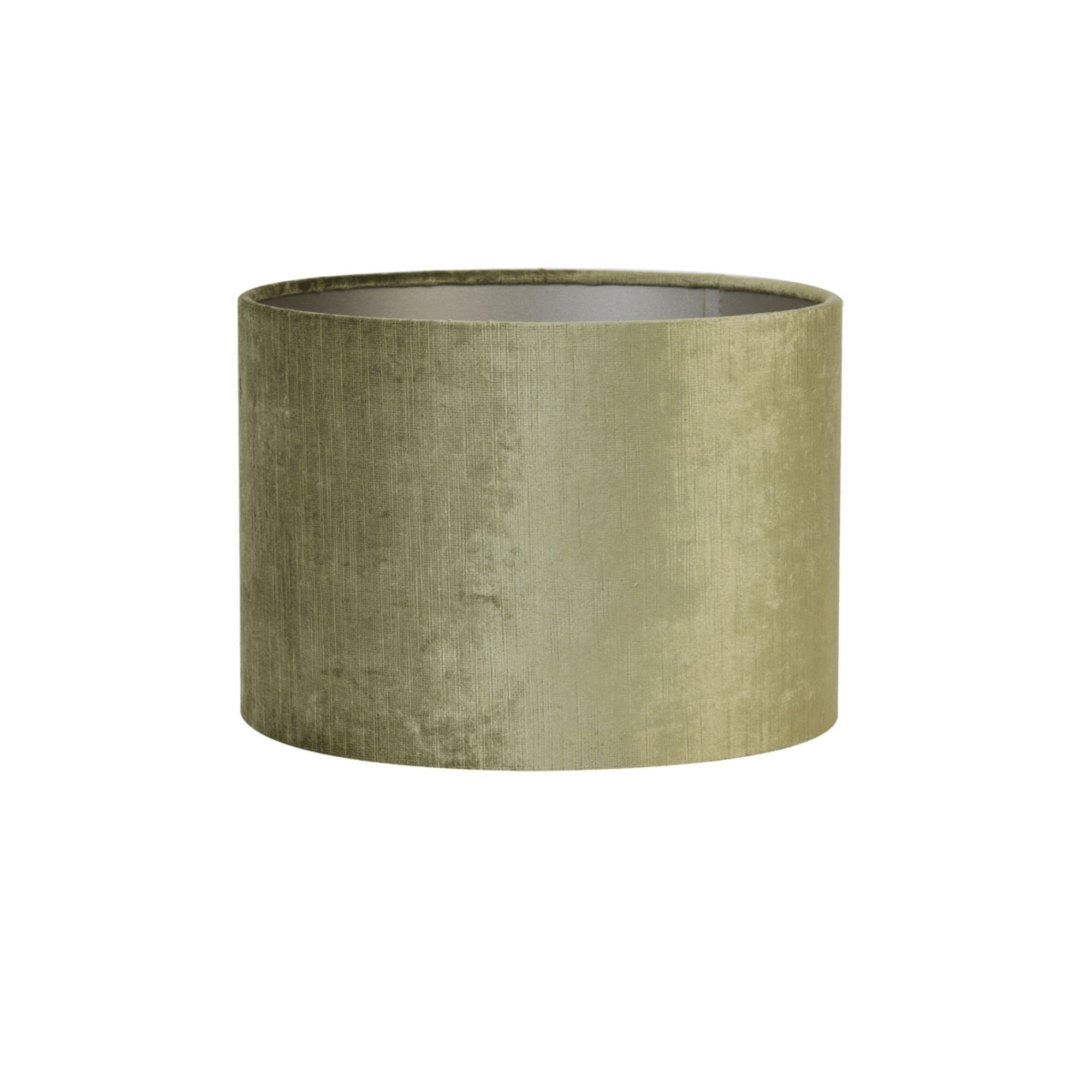Light & Living Lampenschirm Lampenschirm Zylinder Gemstone - Olivegrün - Ø30x21cm