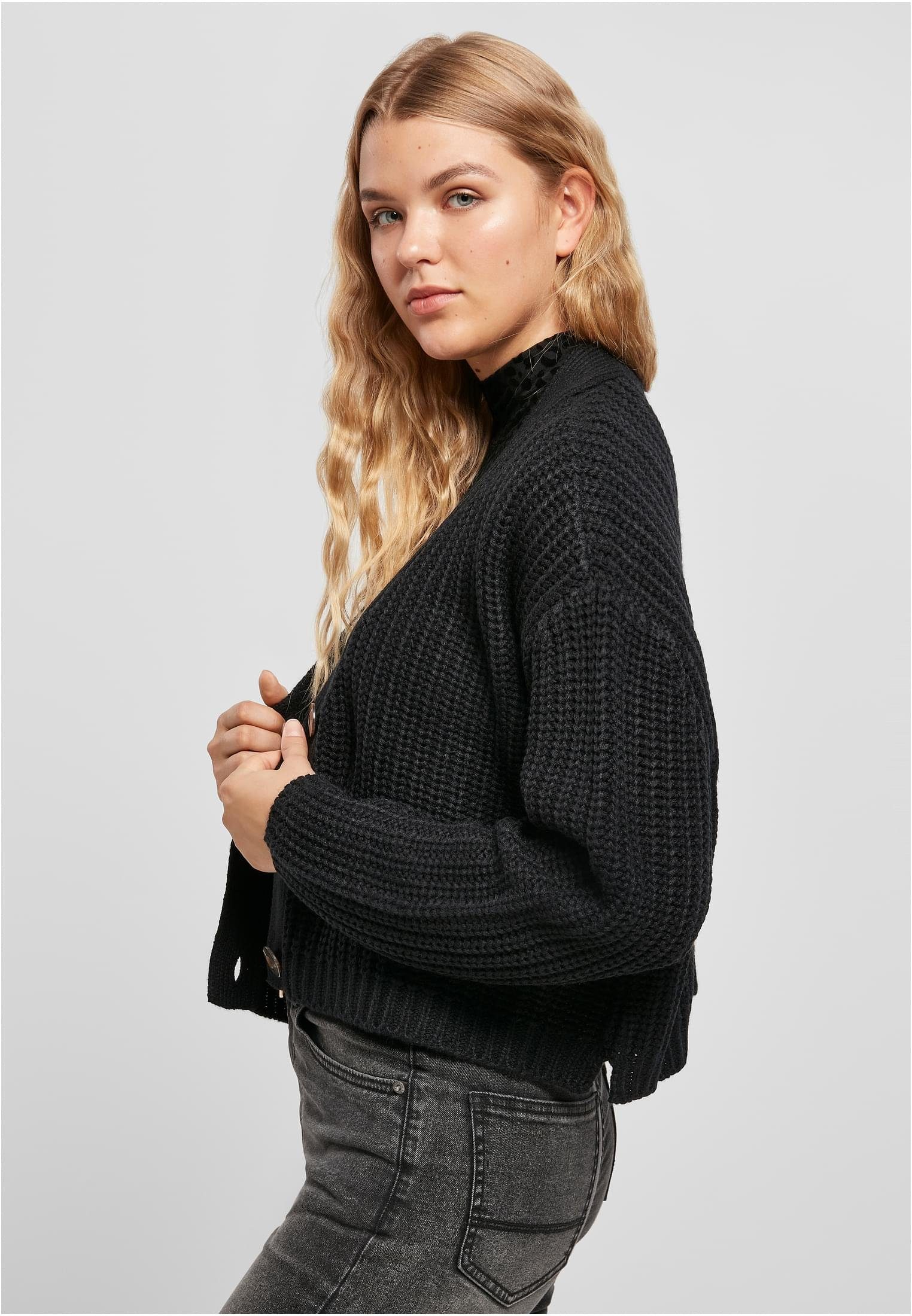 black Oversized (1-tlg) Cardigan URBAN CLASSICS Ladies Damen Cardigan