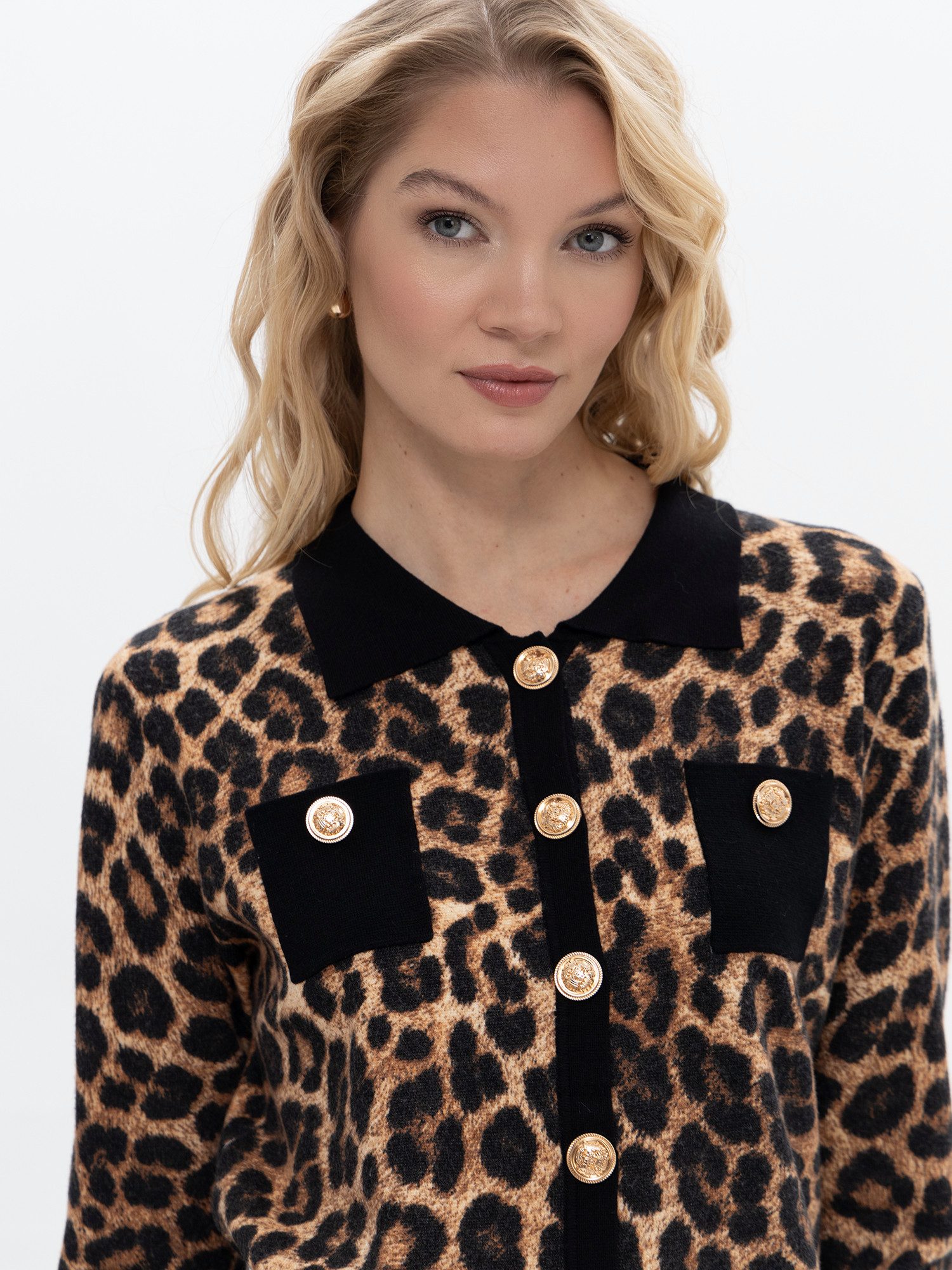 Passioni Cardigan Jacke im Animalprint – Bild 3 von 4