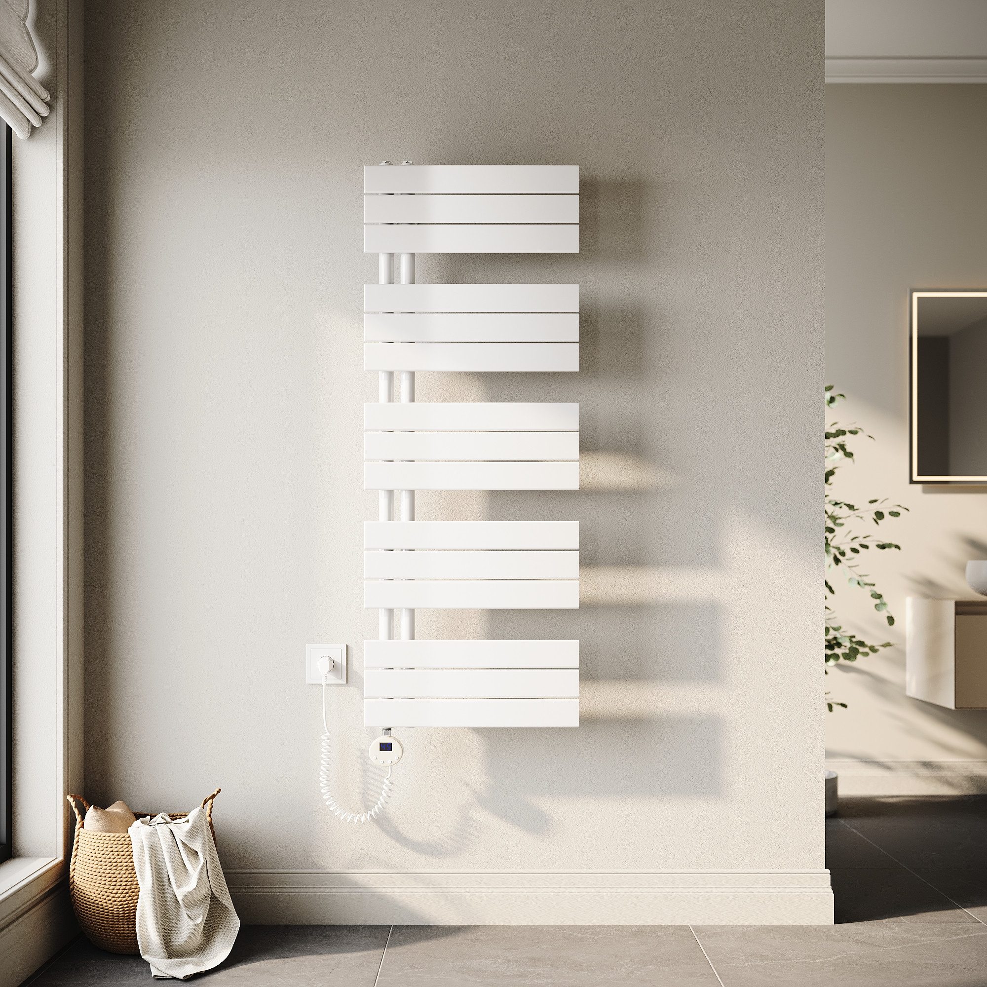 SONNI Designheizkörper Handtuchwärmer mit Heizung, programmierbarer Zeit un günstig online kaufen
