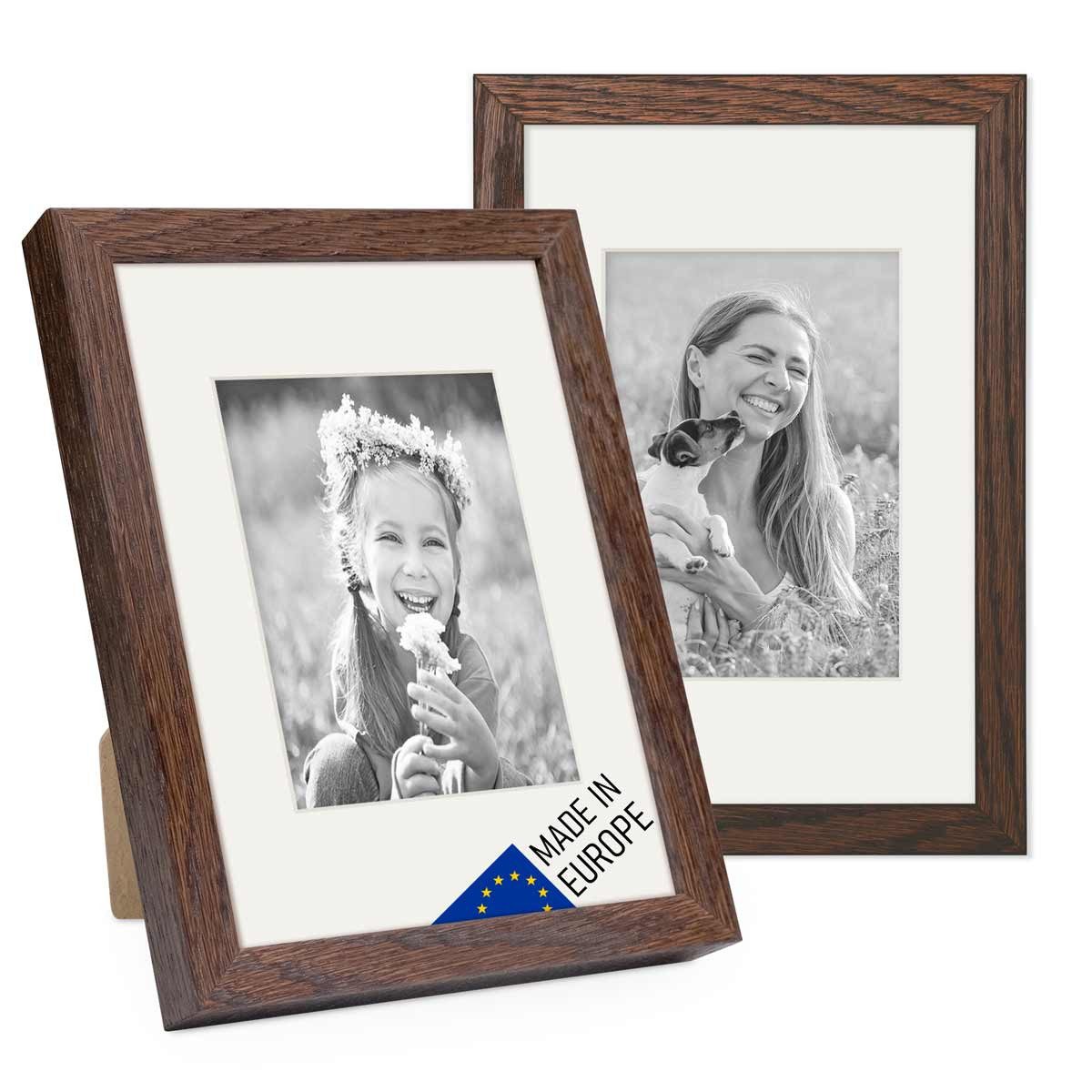 PHOTOLINI Bilderrahmen 2er Set Echtholz mit günstig online kaufen