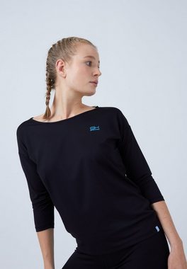 SPORTKIND Funktionsshirt Tennis 3/4 Loose Fit Shirt Mädchen & Damen schwarz