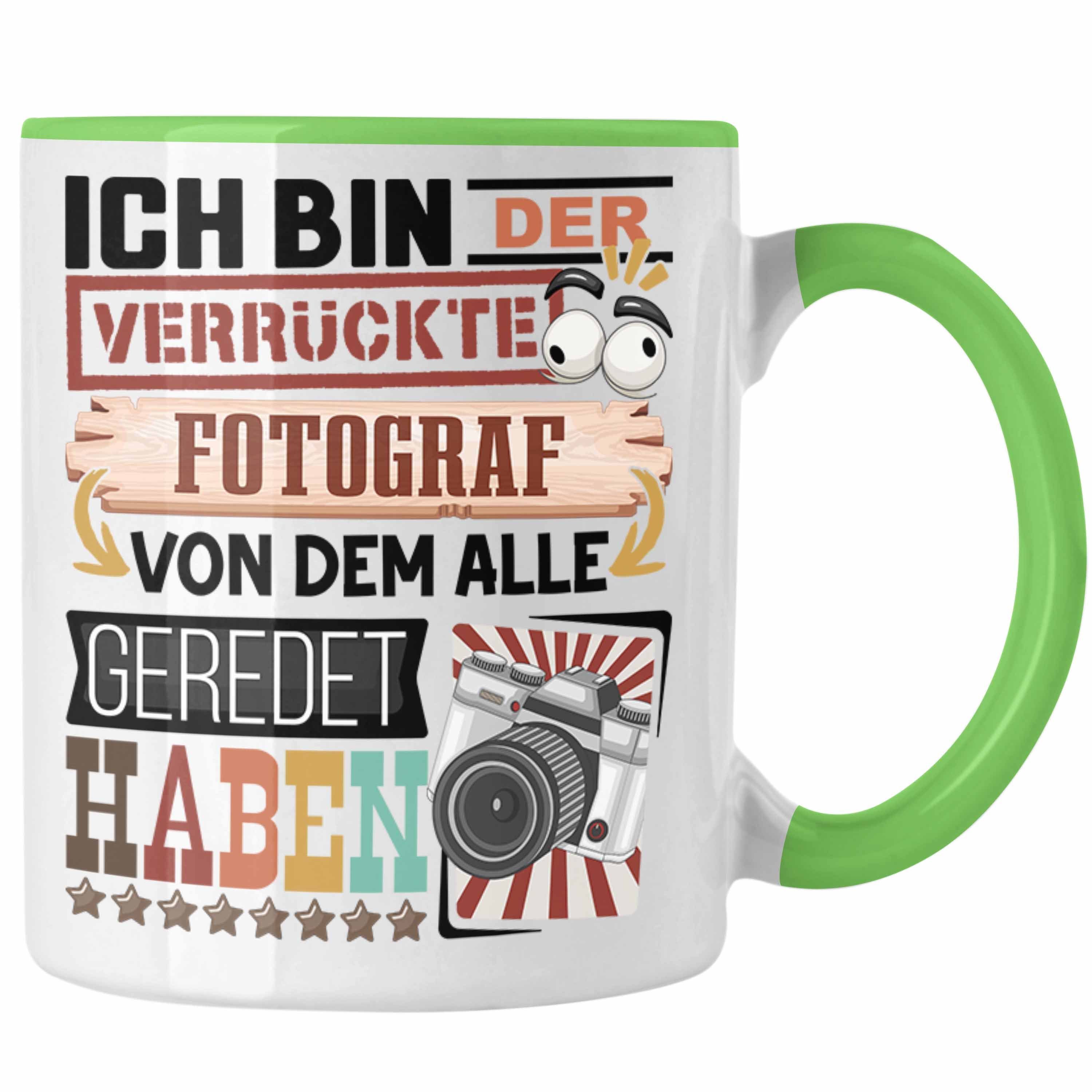 Trendation Tasse Fotograf Tasse Geschenk Spruch Lustig Geschenkidee für Fotograf Geburt Grün