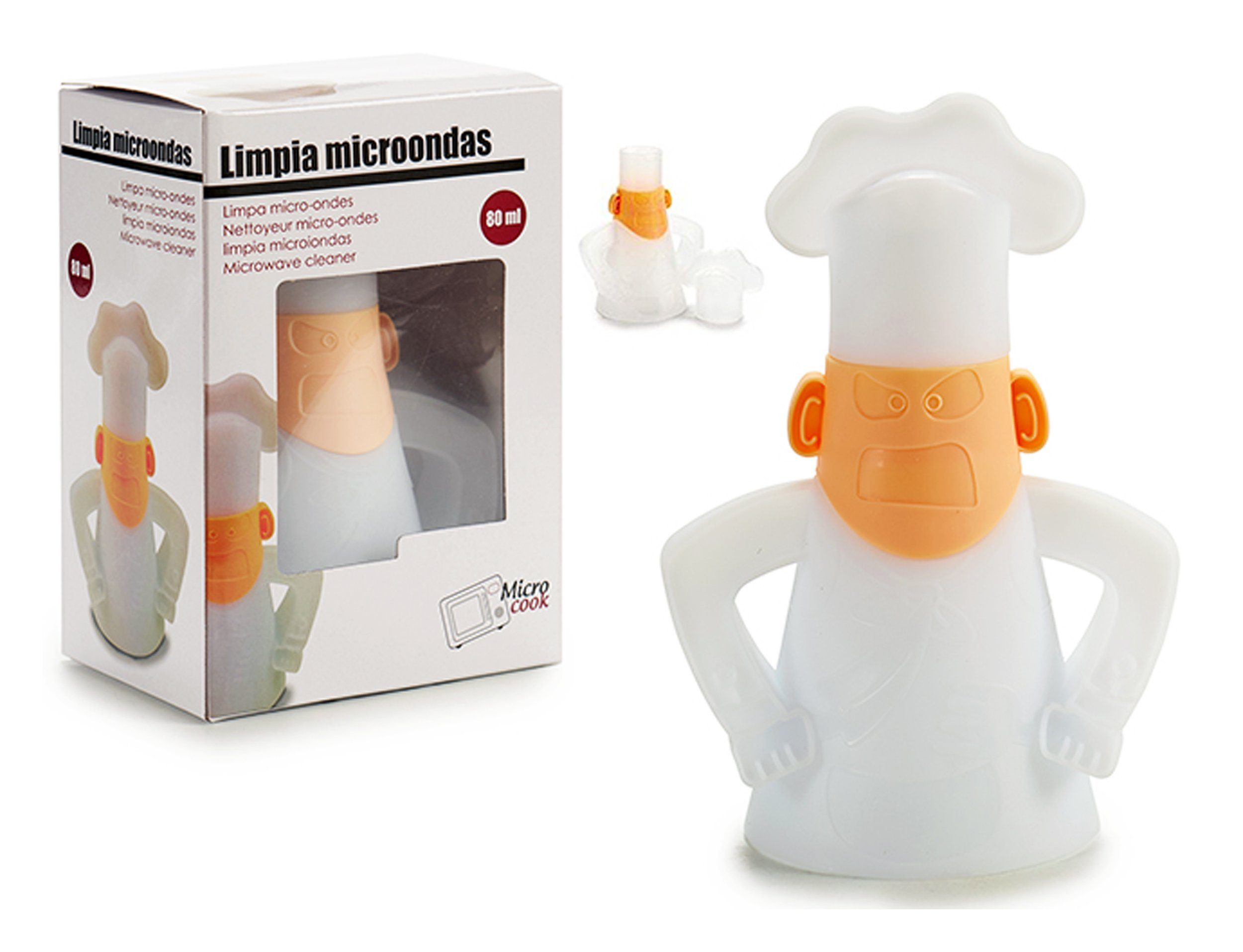 KINVARA Mikrowellen-Dampfsterilisator MIKROWELLENREINIGER "Böse Koch" DAMPF ohne Chemie Mikrowellen 65, Reiniger Dampfreiniger