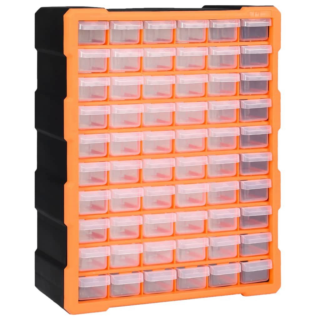 Werkzeugkoffer Multi-Schubladen-Organizer mit 60 Schubladen 38x16x47,5 cm