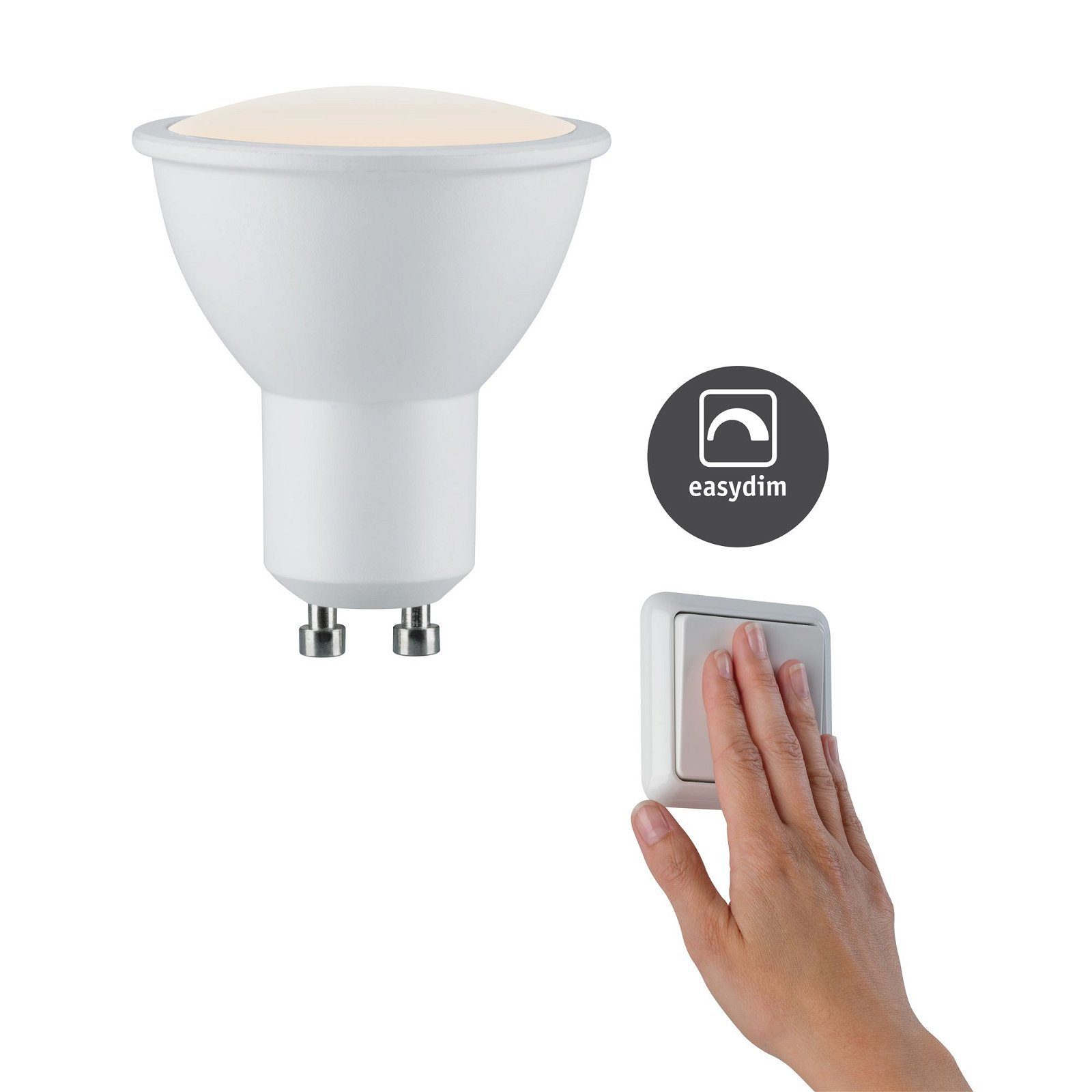 Paulmann LED-Leuchtmittel Choose 3er Set Easy 3x5,5W 460lm 2700K 51mm, 3 St., Warmweiß