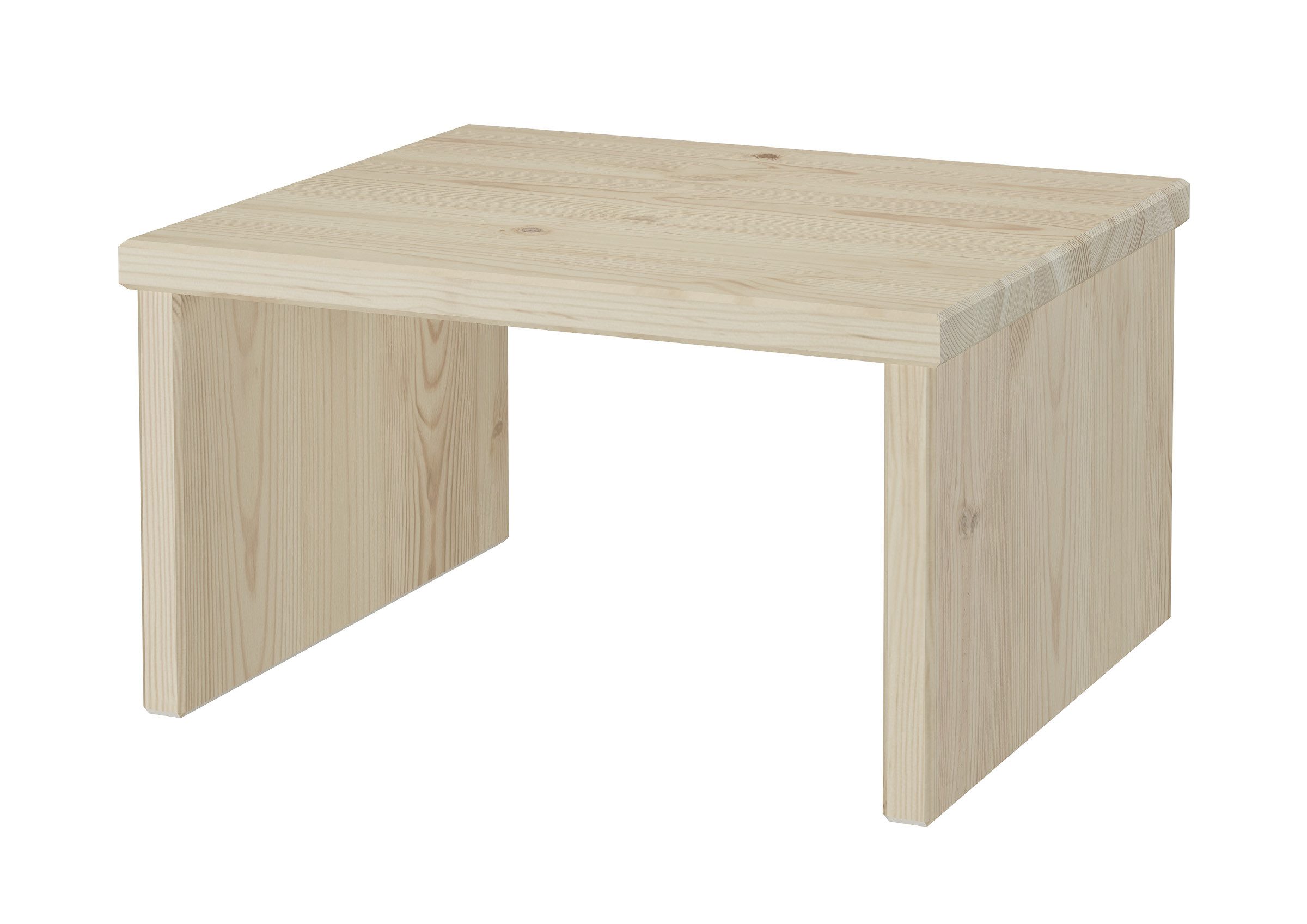 ERST-HOLZ Nachtkommode Metallfreier Nachttisch Niedrig aus Fichte Massiv, 90.20-K6 - Nachttisch niedrig metallfrei
