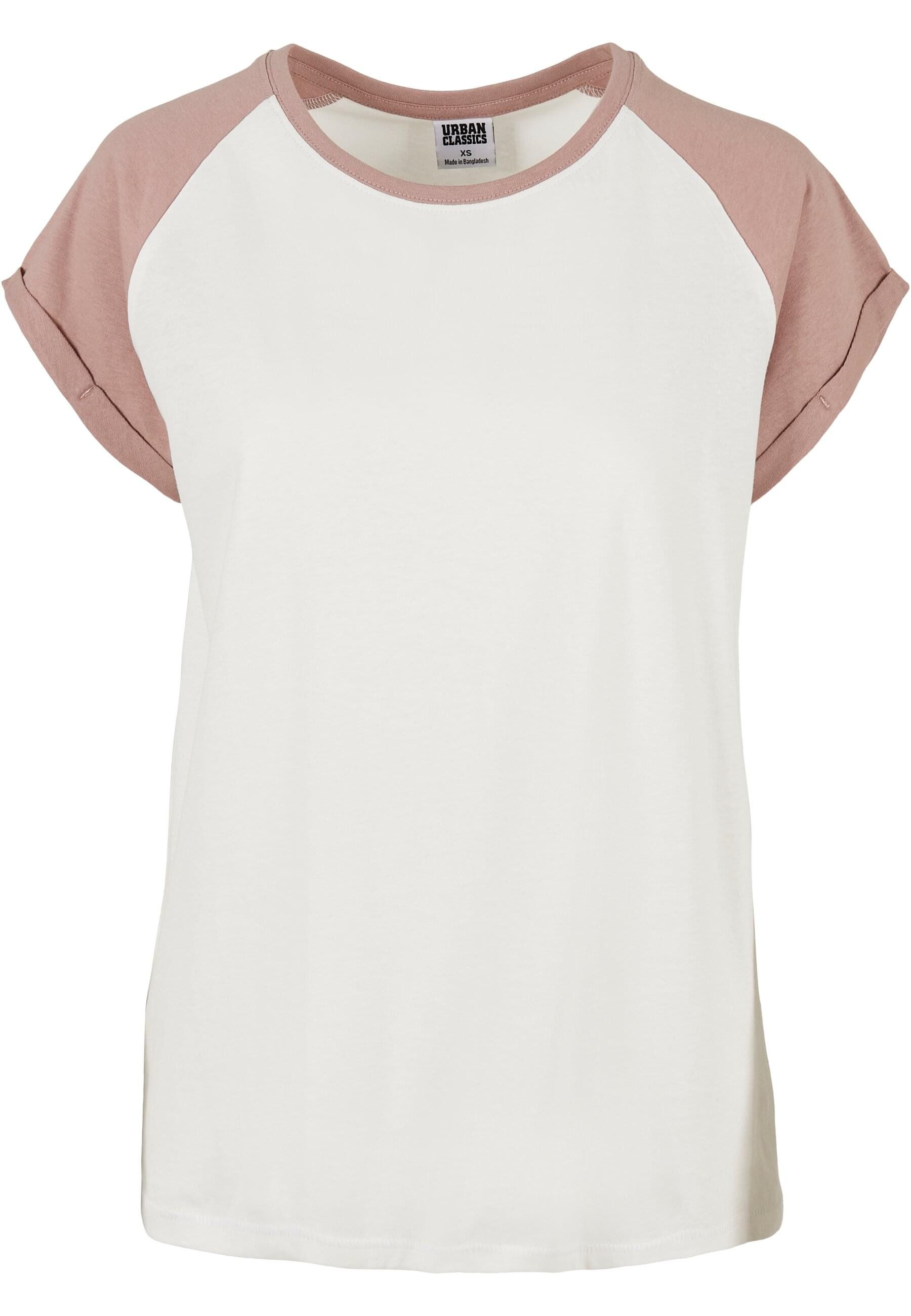 URBAN CLASSICS Kurzarmshirt "Urban Classics Damen Ladies Contrast Raglan Te günstig online kaufen