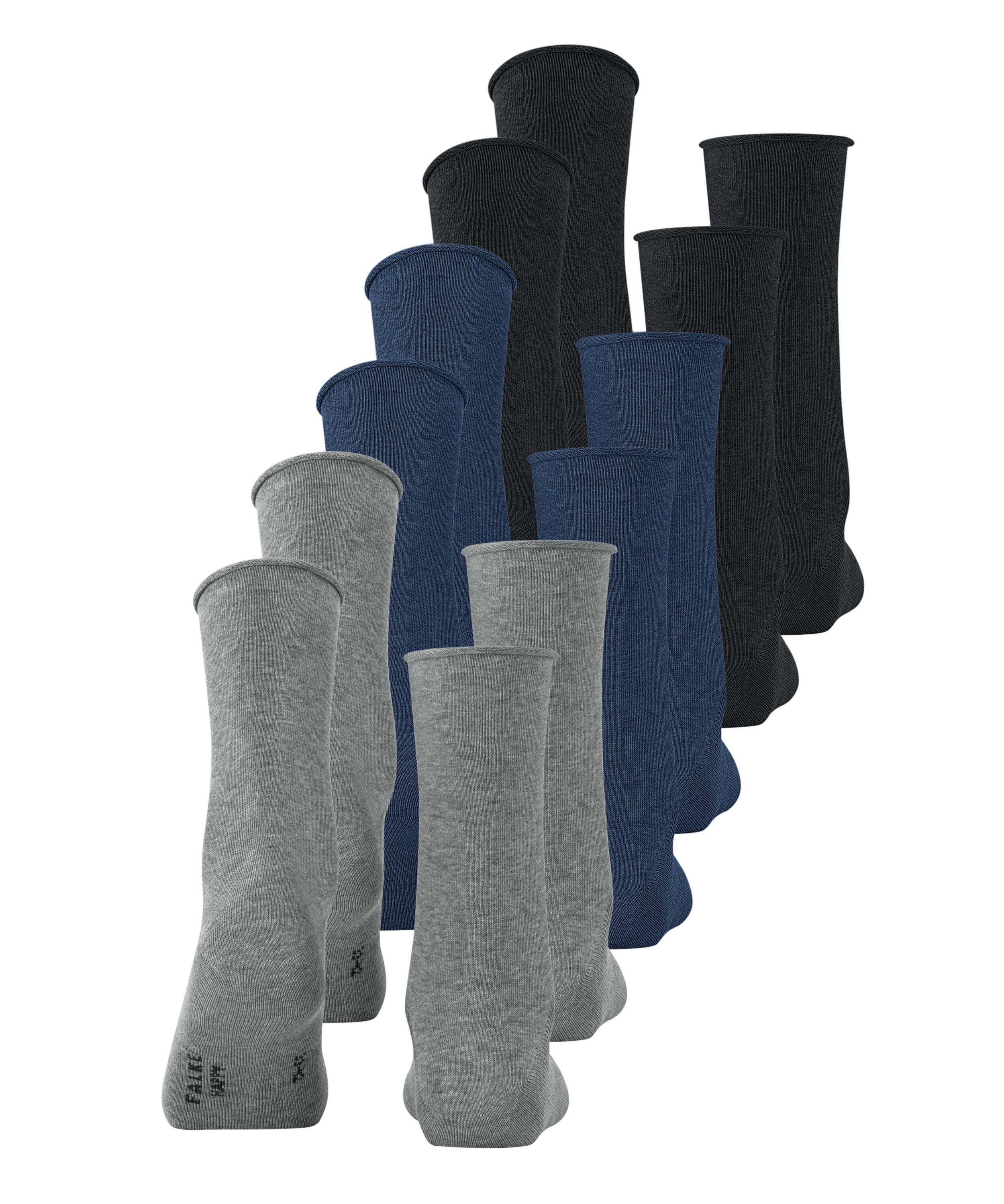 FALKE Socken Happy 6-Pack Socken (6-Paar) Set aus 6 Paar Baumwollstrümpfen
