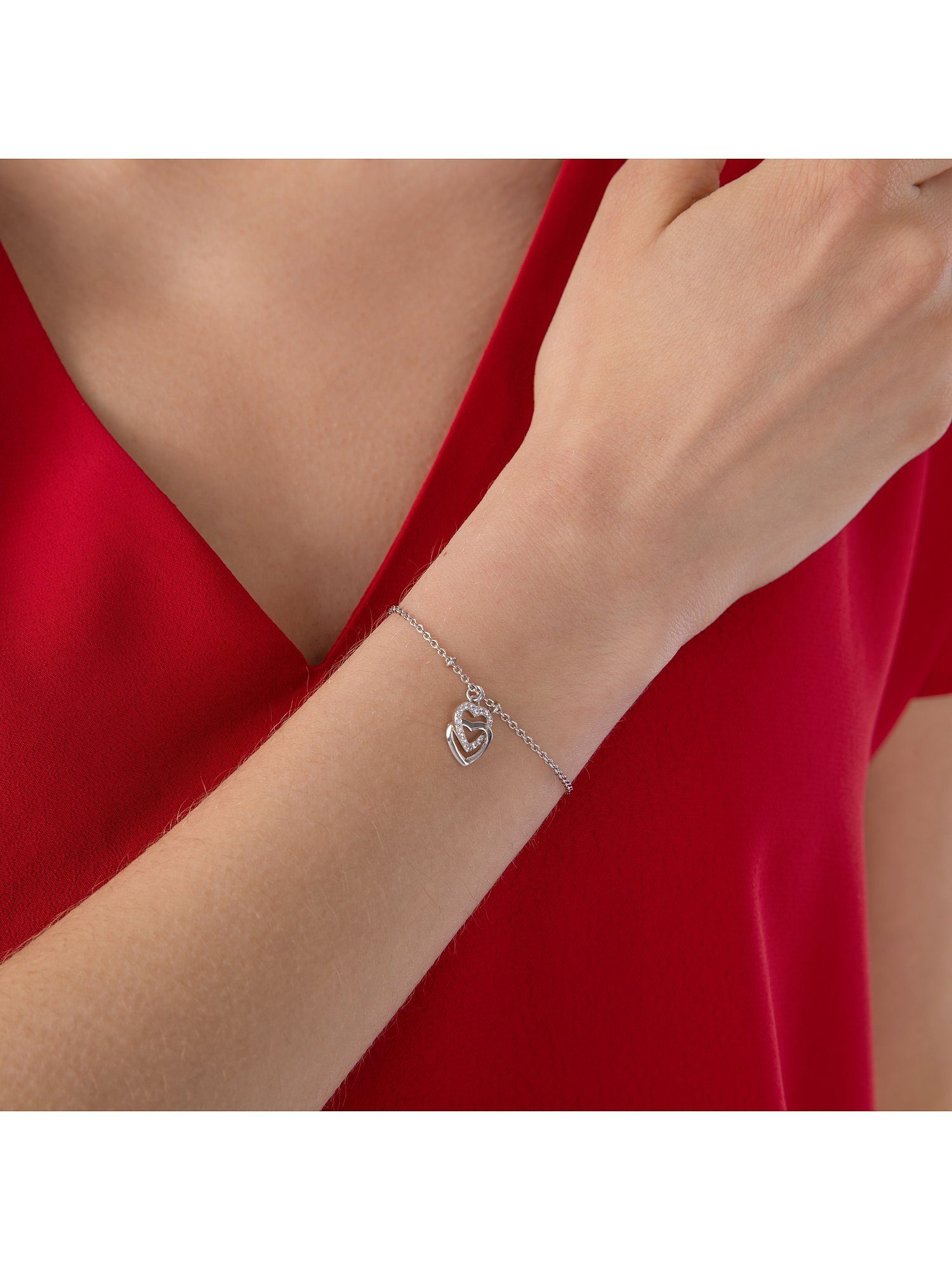 JETTE Armband JETTE Damen-Armband 15 925er Zirkonia, Silber modern