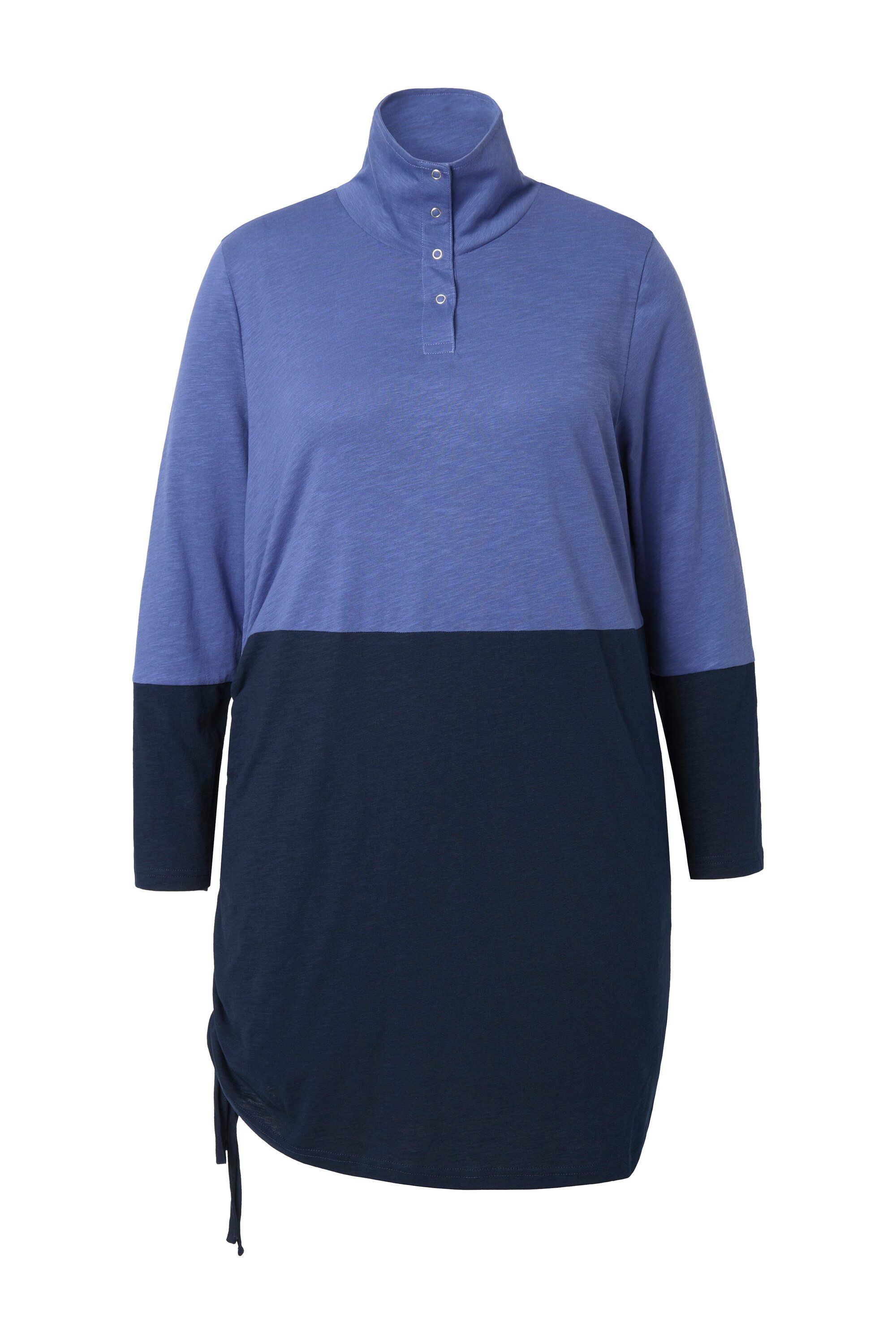 Ulla Popken Longshirt Longshirt Saumband Stehkragen günstig online kaufen